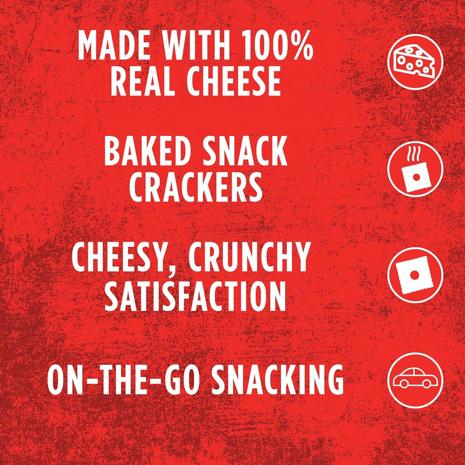 image:imageCheezIt Baked Snack Cheese Crackers Original Single Serve 1 oz Bags 12 Count