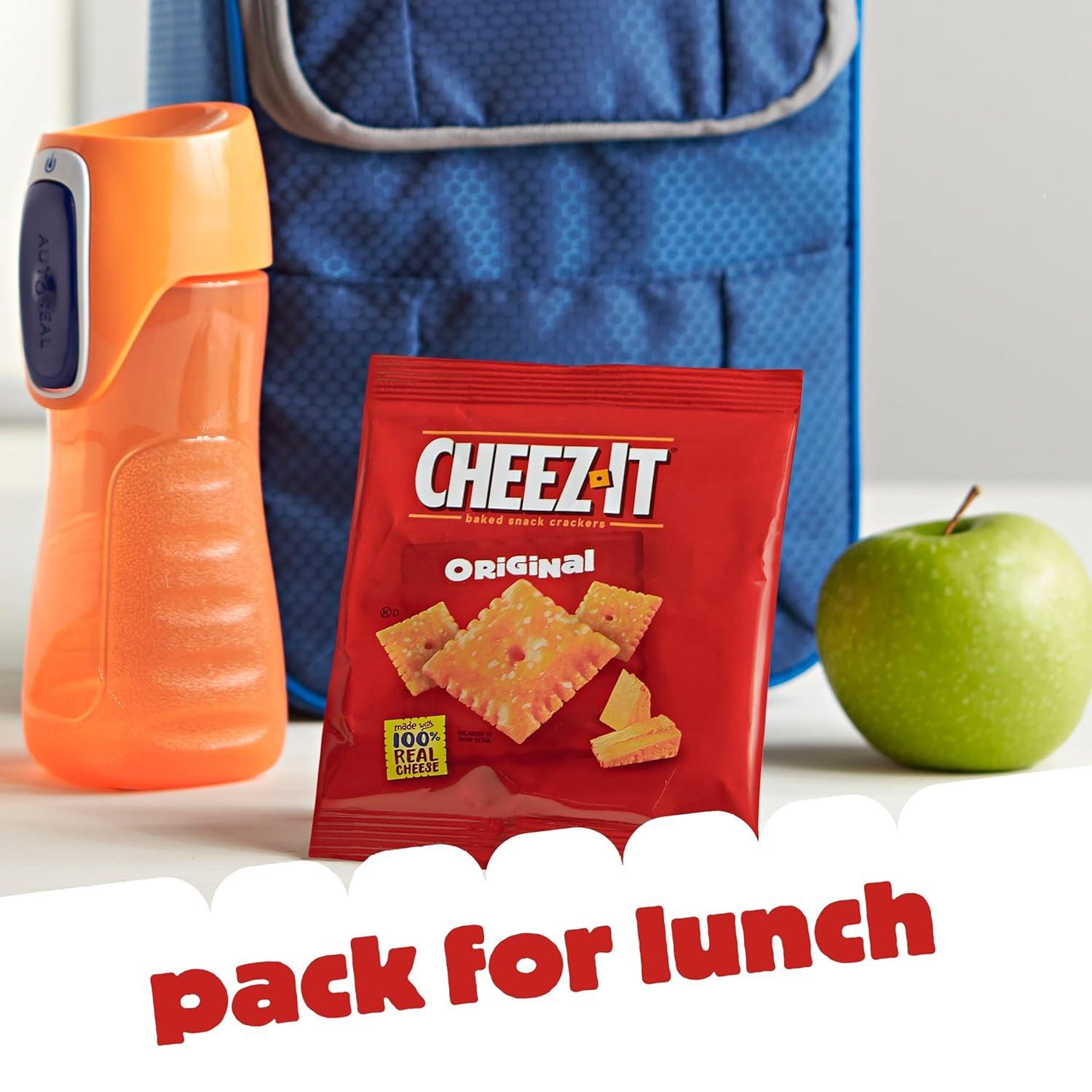 image:imageCheezIt Baked Snack Cheese Crackers Original Single Serve 1 oz Bags 12 Count