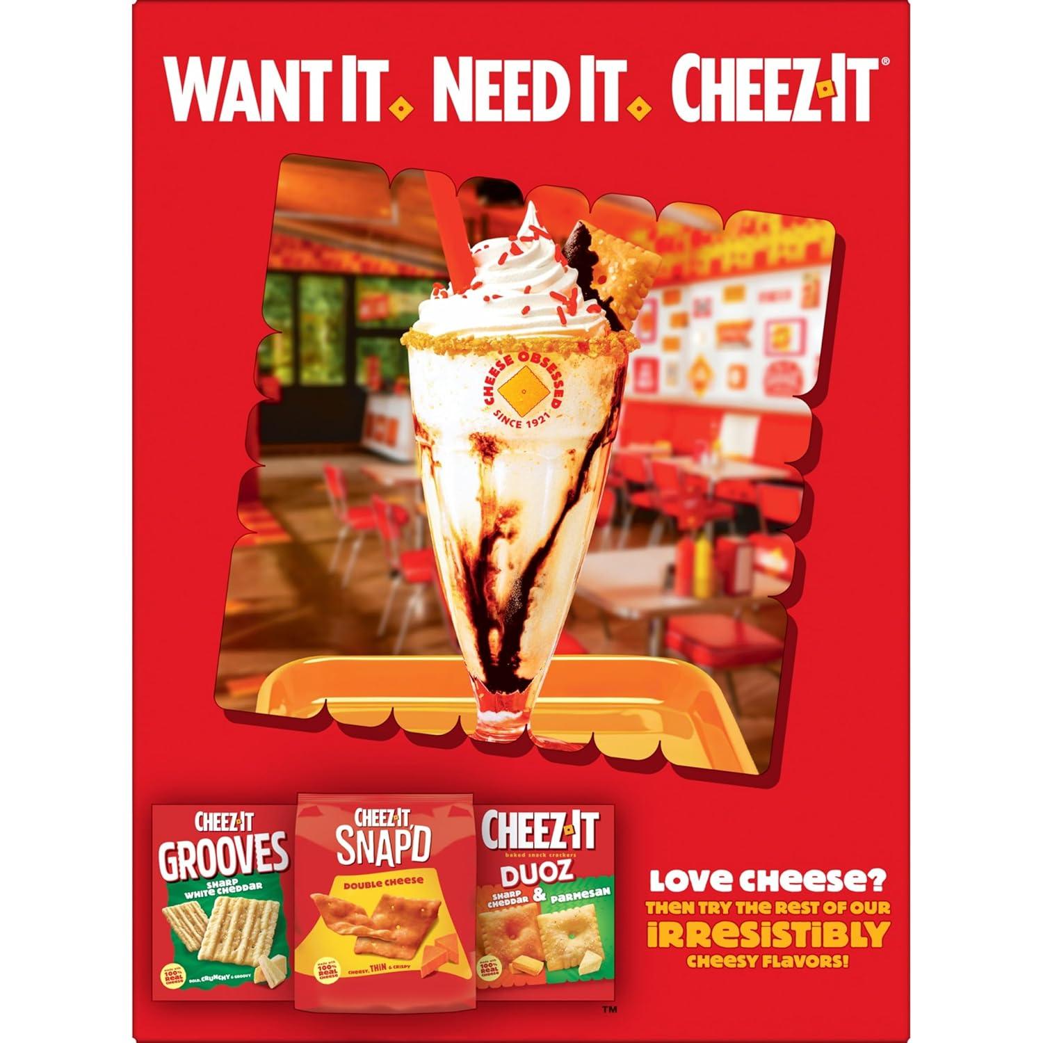 image:imageCheezIt Baked Snack Crackers Lunch Snacks Smoked Cheddar 124oz Box 1 Box