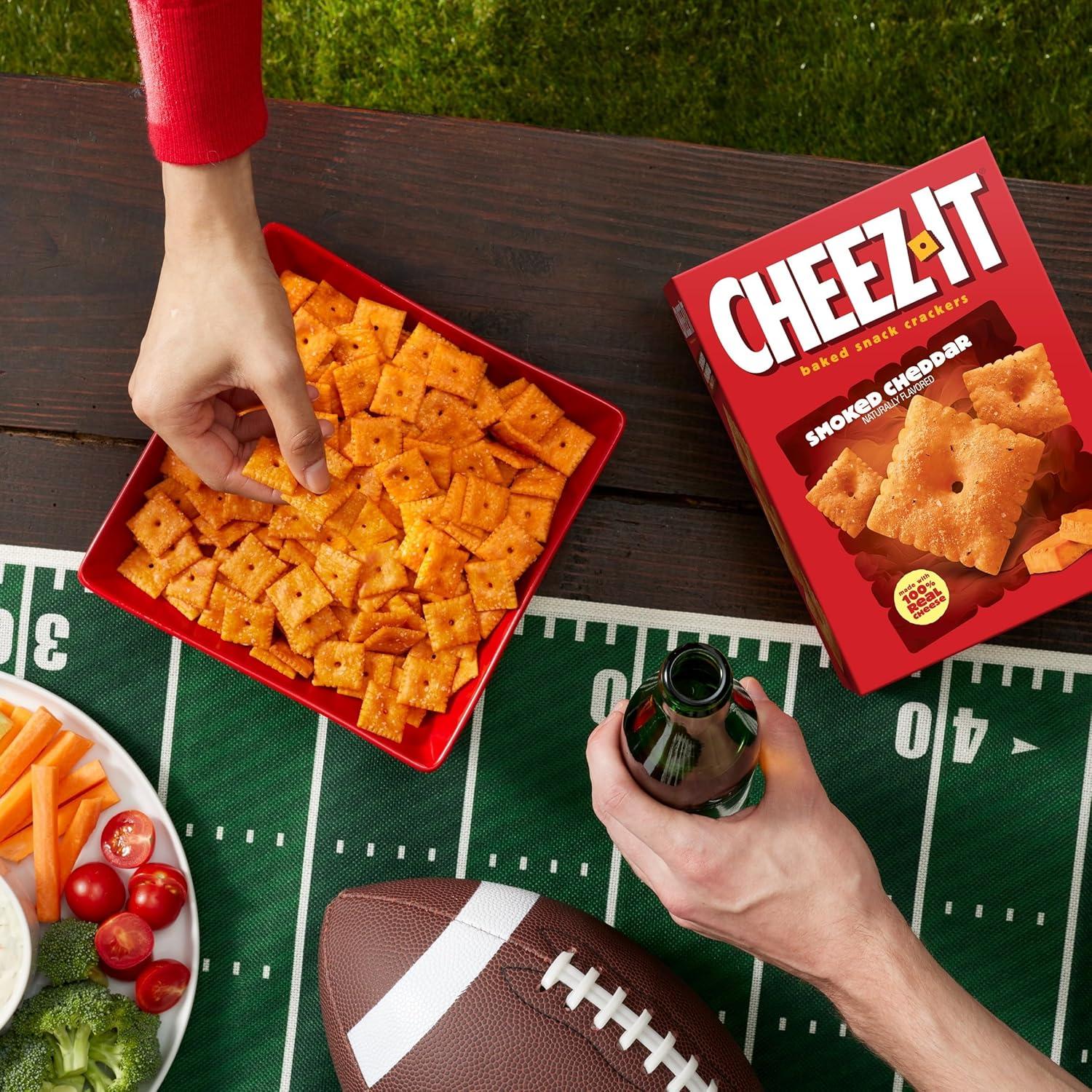 image:imageCheezIt Baked Snack Crackers Lunch Snacks Smoked Cheddar 124oz Box 1 Box