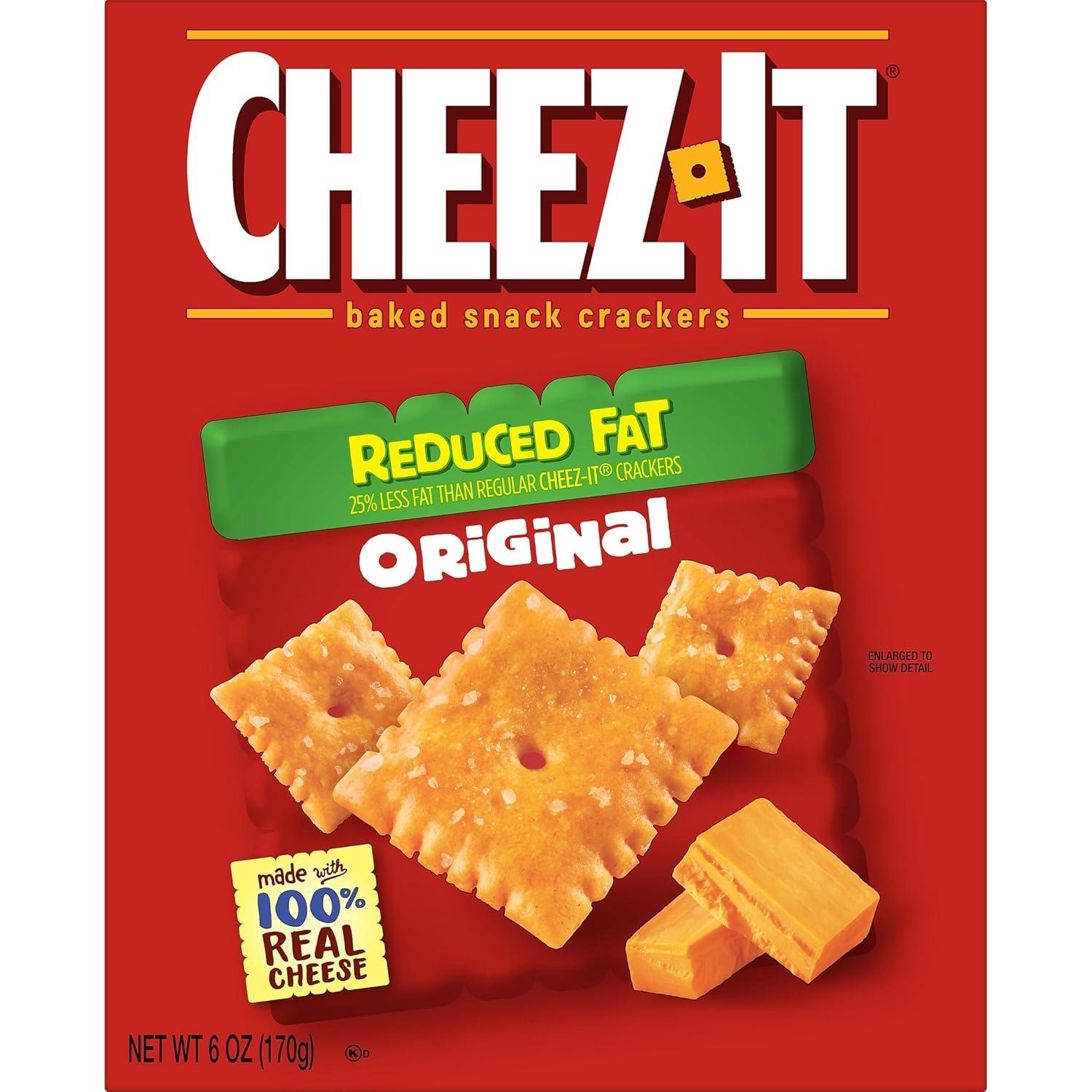image:imageCheezIt Cheese Crackers Baked Snack Crackers Lunch Snacks Family Size Reduced Fat Original 19oz Box 1 BoxReduce Fat Original