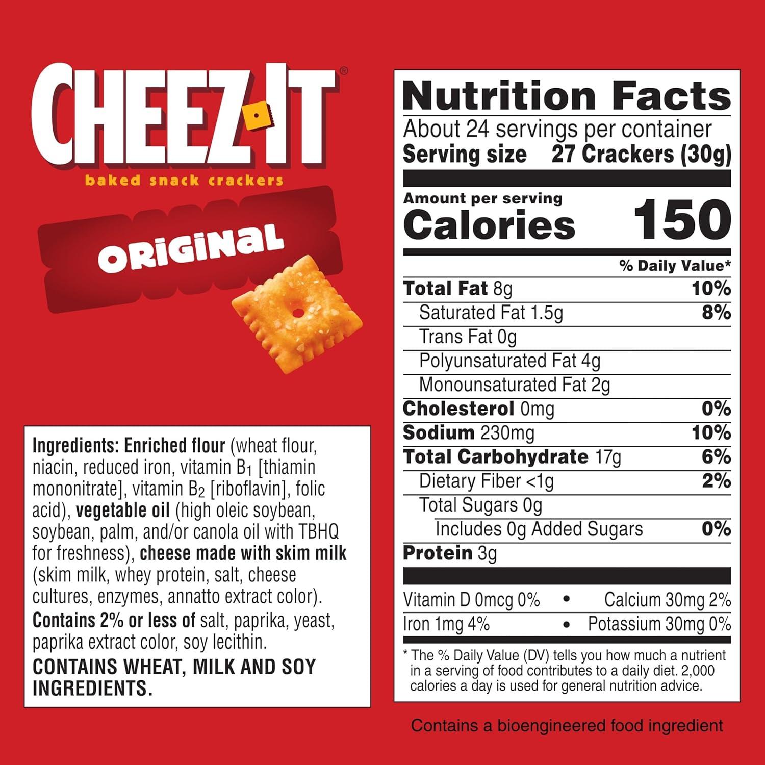 image:imageCheezIt Cheese Crackers Baked Snack Crackers Lunch Snacks Family Size Variety Pack 3 BoxesOriginal