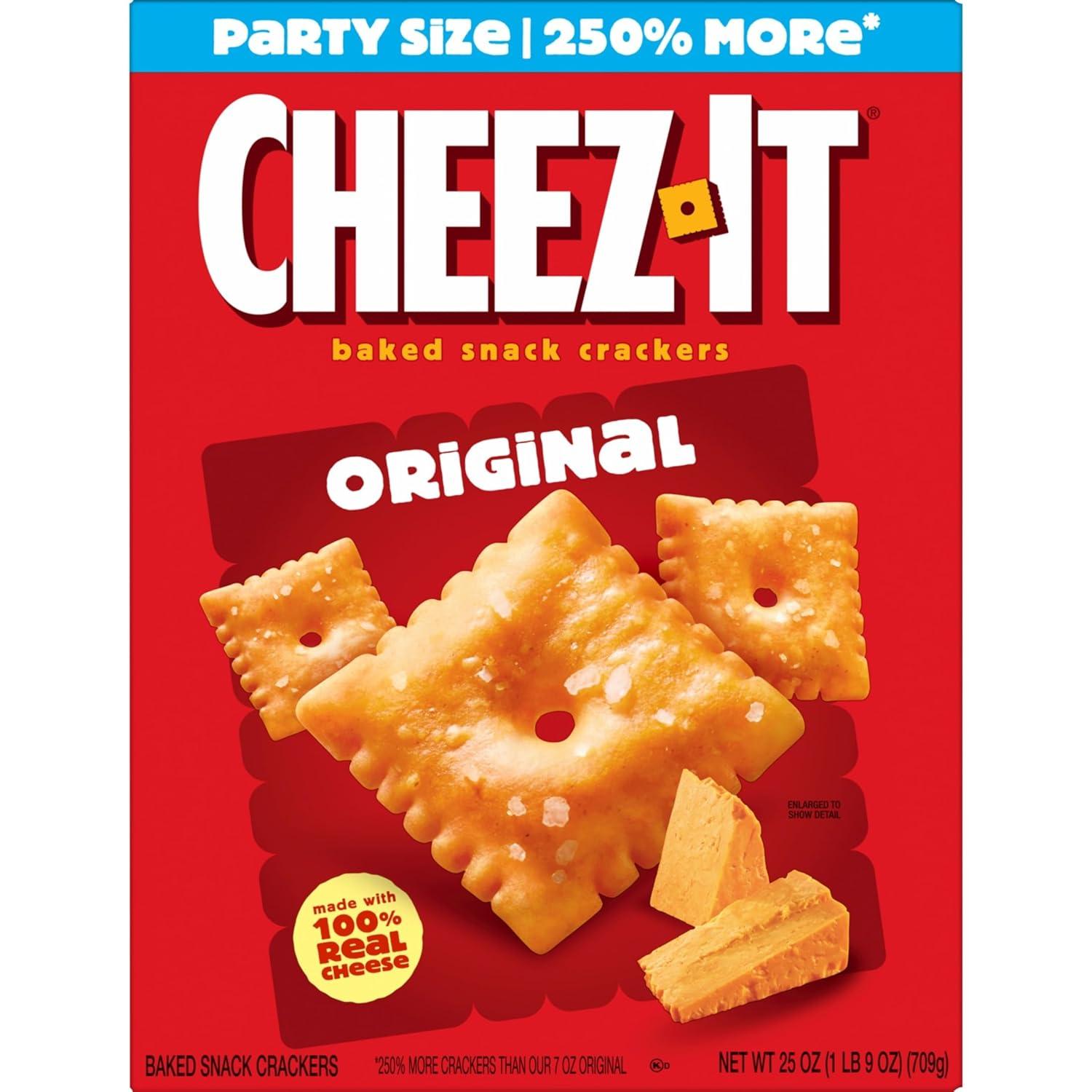 image:imageCheezIt Cheese Crackers Baked Snack Crackers Lunch Snacks Family Size Variety Pack 3 BoxesOriginal
