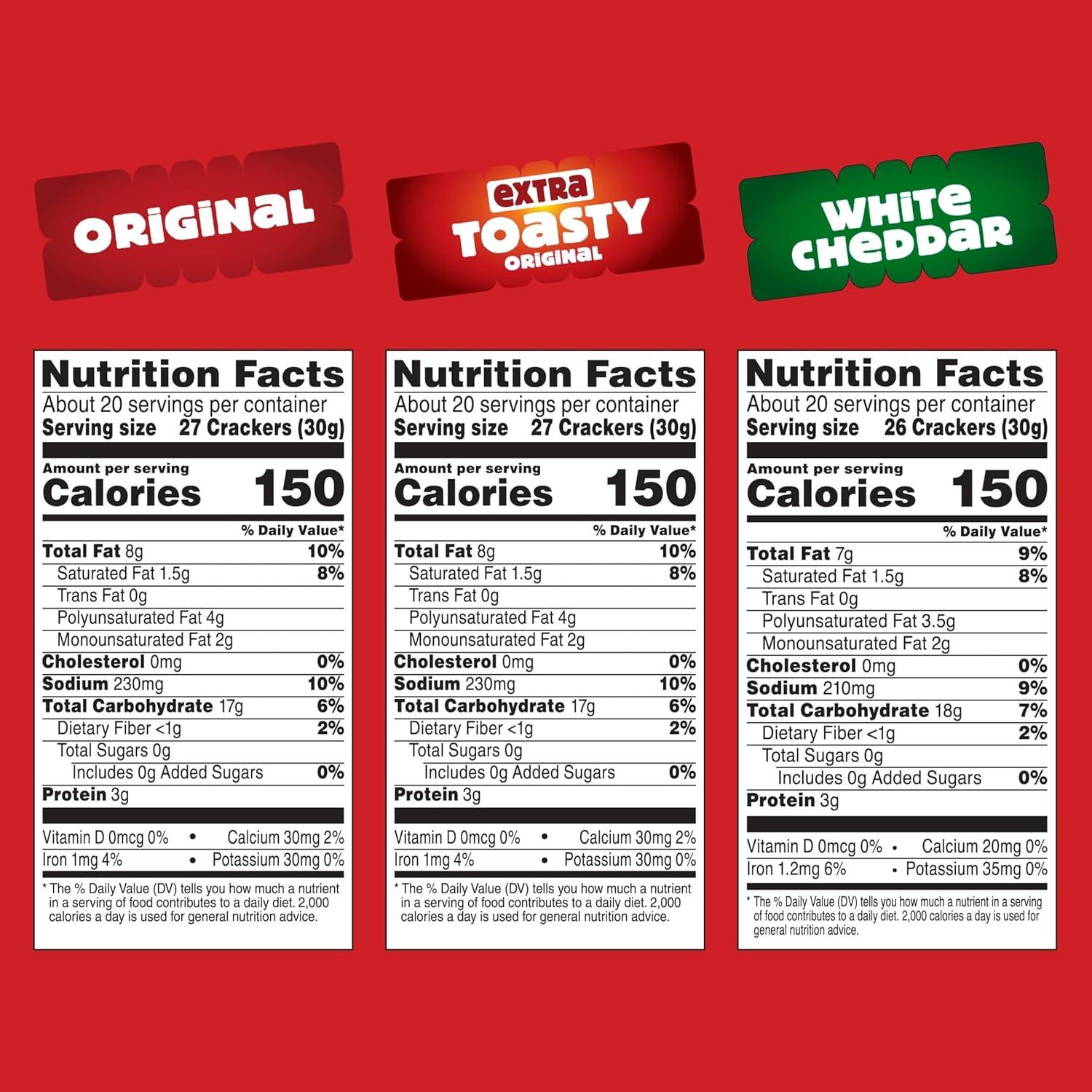 image:imageCheezIt Cheese Crackers Baked Snack Crackers Lunch Snacks Family Size Variety Pack 3 BoxesVariety
