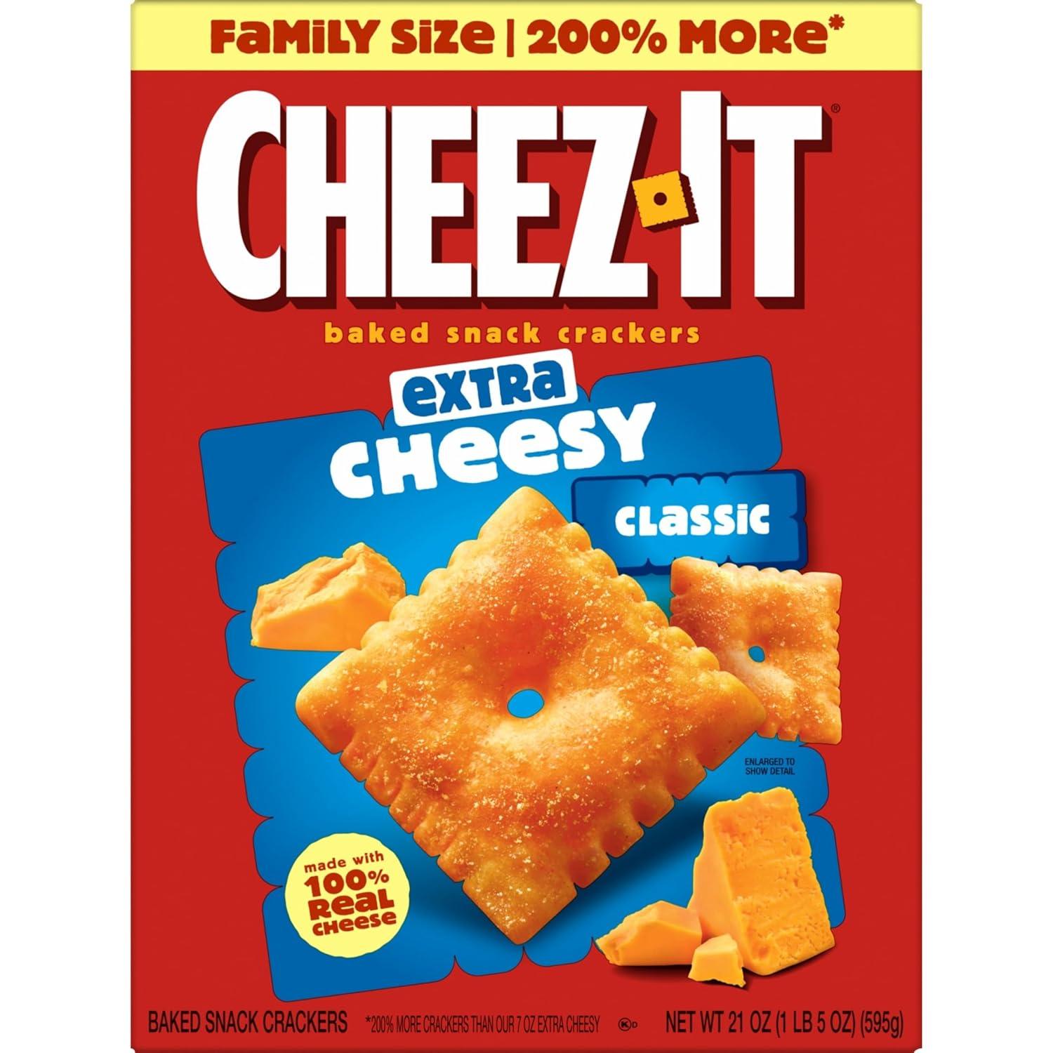 image:imageCheezIt Cheese Crackers Baked Snack Crackers Lunch Snacks Grab n Go Extra Cheesy 675lb Case 36 Pouches21 Ounce Pack of 2