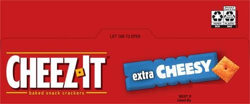 image:imageCheezIt Cheese Crackers Baked Snack Crackers Lunch Snacks Grab n Go Extra Cheesy 675lb Case 36 Pouches21 Ounce Pack of 2