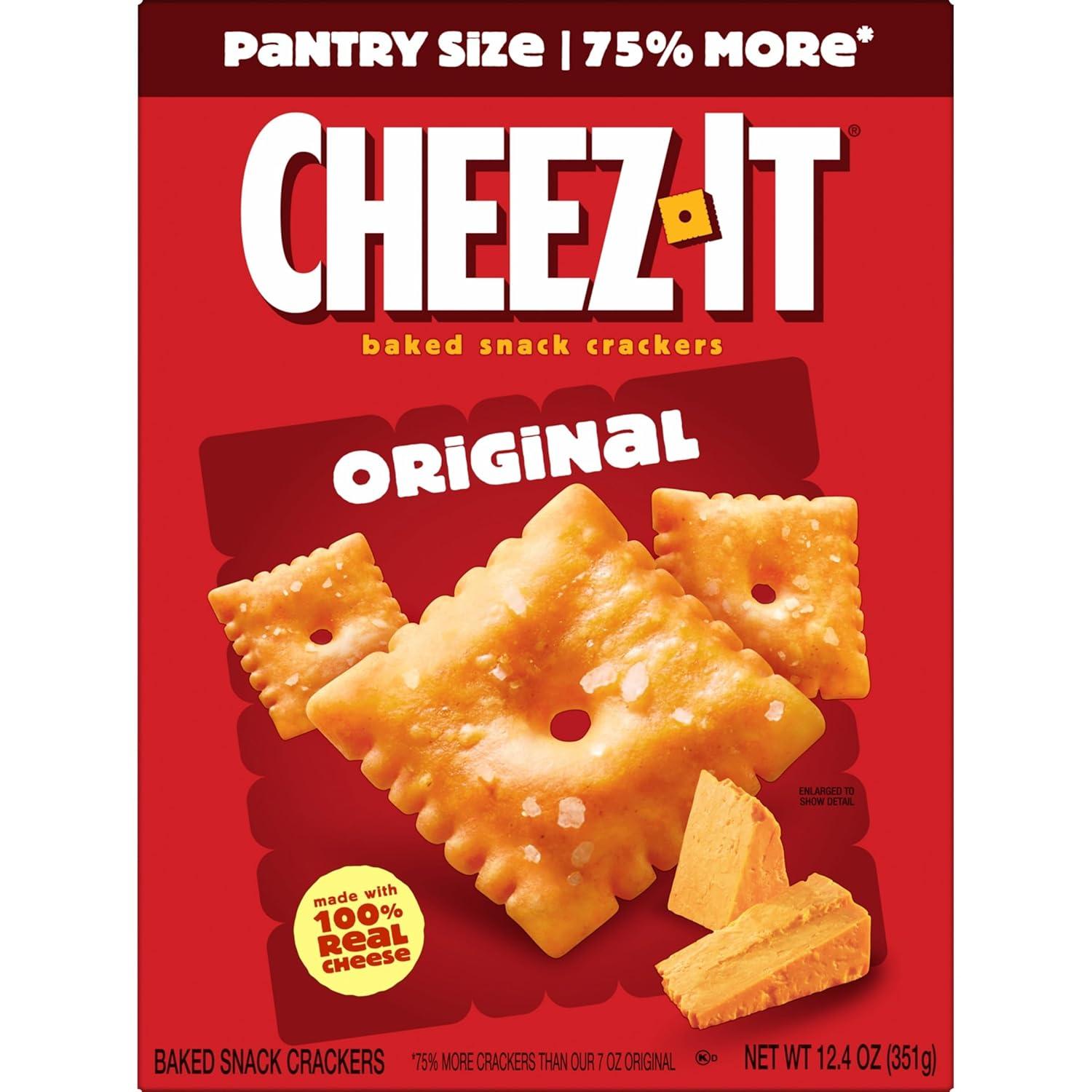image:imageCheezIt Cheese Crackers Baked Snack Crackers Lunch Snacks Original 124oz Box 1 Box124 Ounce Pack of 1