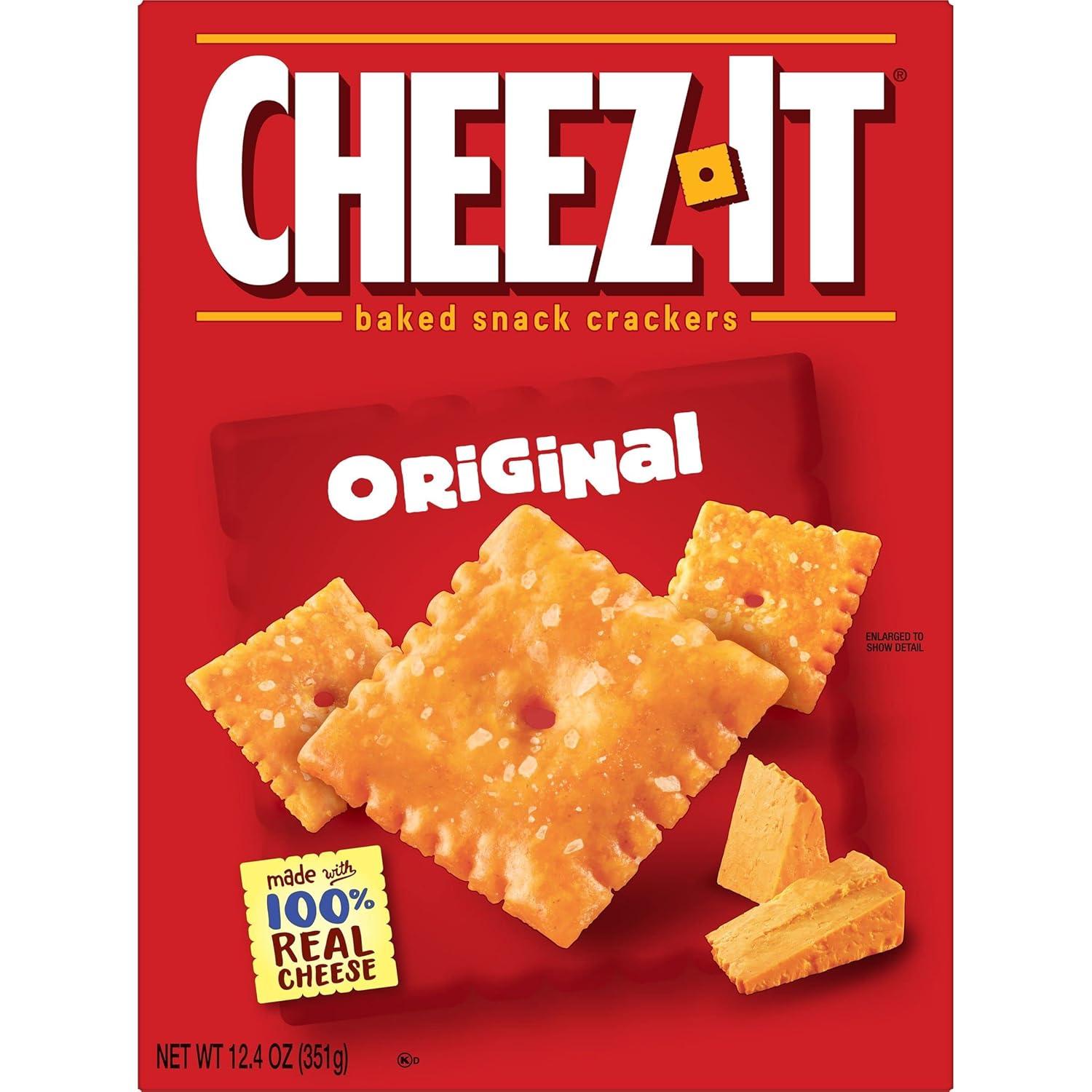 image:imageCheezIt Cheese Crackers Baked Snack Crackers Lunch Snacks Original 124oz Box 1 Box124 Ounce Pack of 2