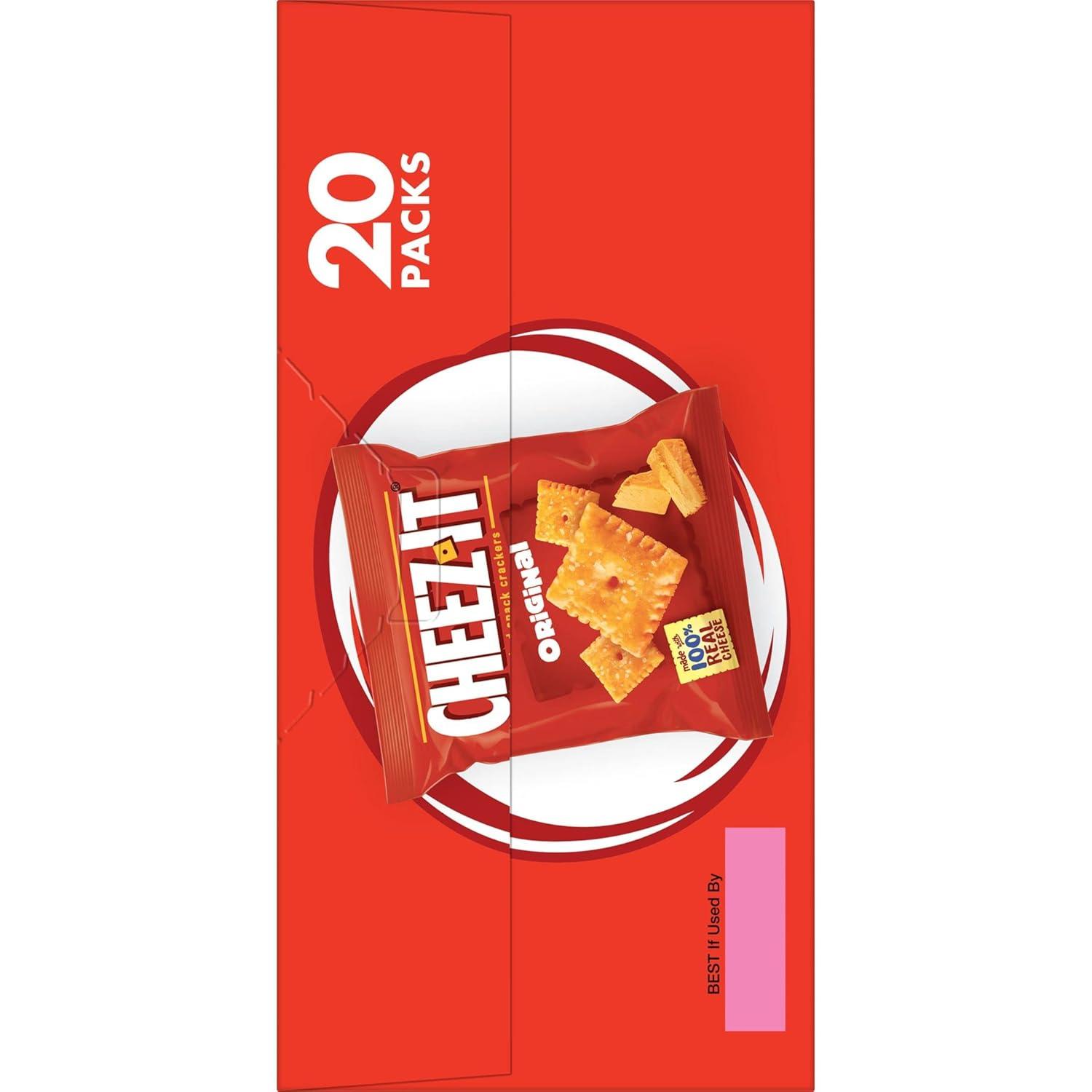 image:imageCheezIt Cheese Crackers Baked Snack Crackers Lunch Snacks Original 20oz Box 20 Packs