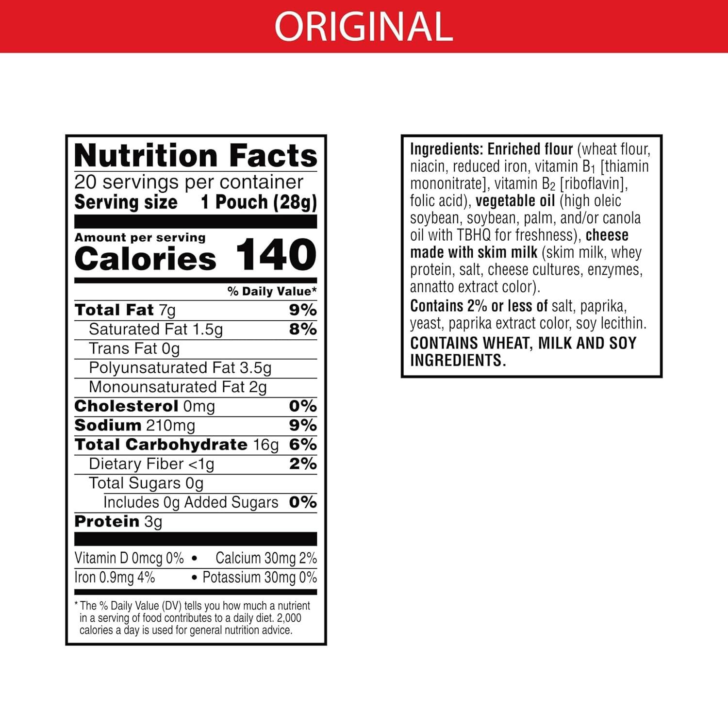 image:imageCheezIt Cheese Crackers Baked Snack Crackers Lunch Snacks Original 20oz Box 20 Packs