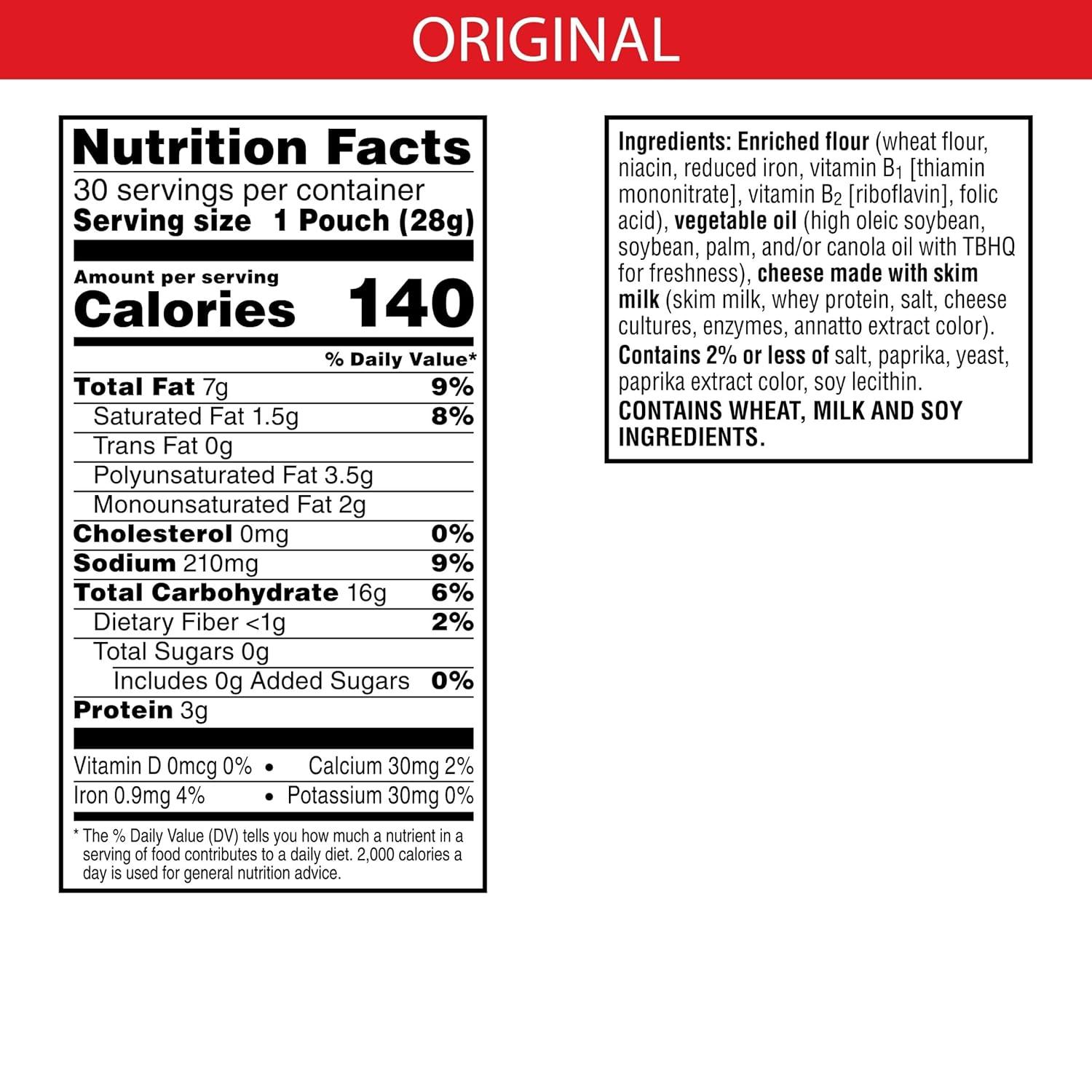 image:imageCheezIt Cheese Crackers Baked Snack Crackers Lunch Snacks Original 30oz Box 30 Packs