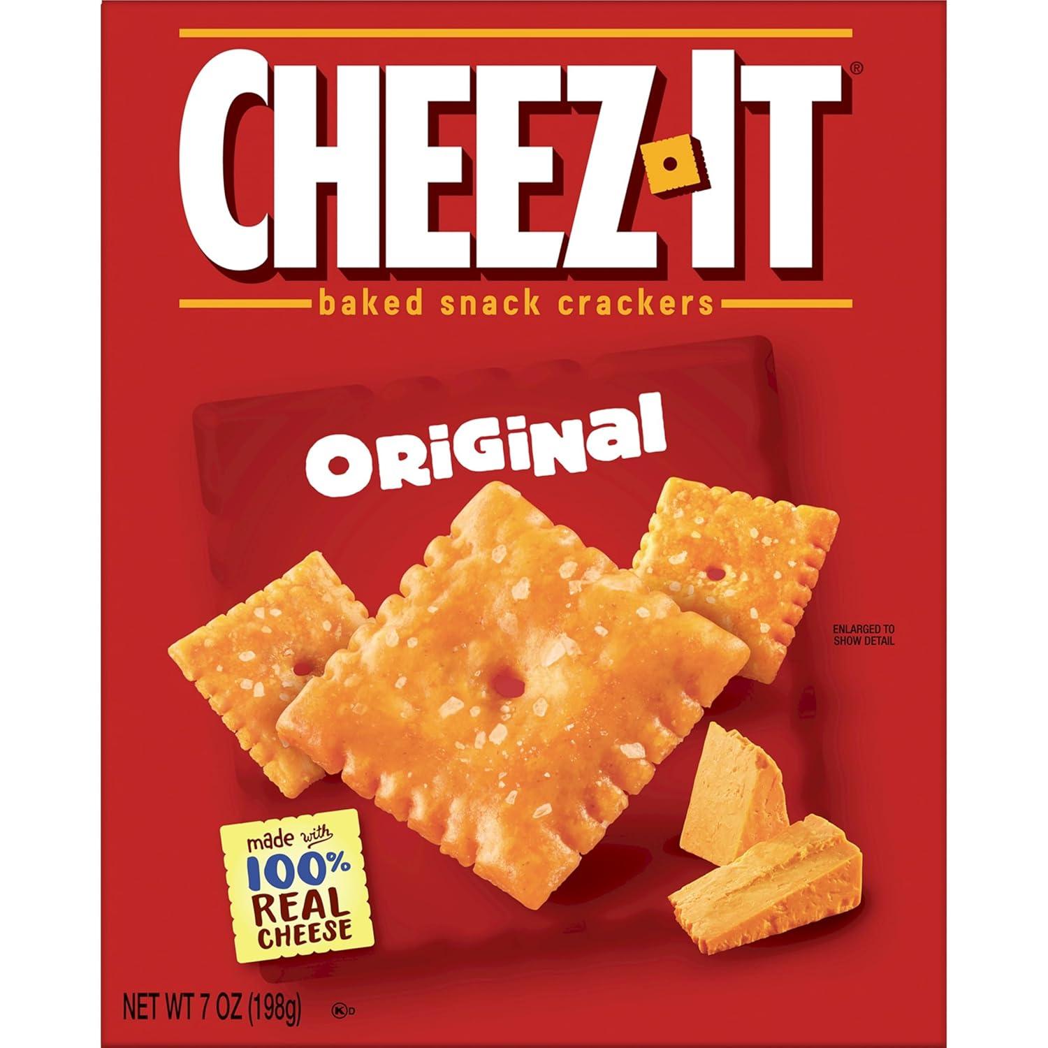 image:imageCheezIt Cheese Crackers Baked Snack Crackers Lunch Snacks Original 7oz Box 1 Box