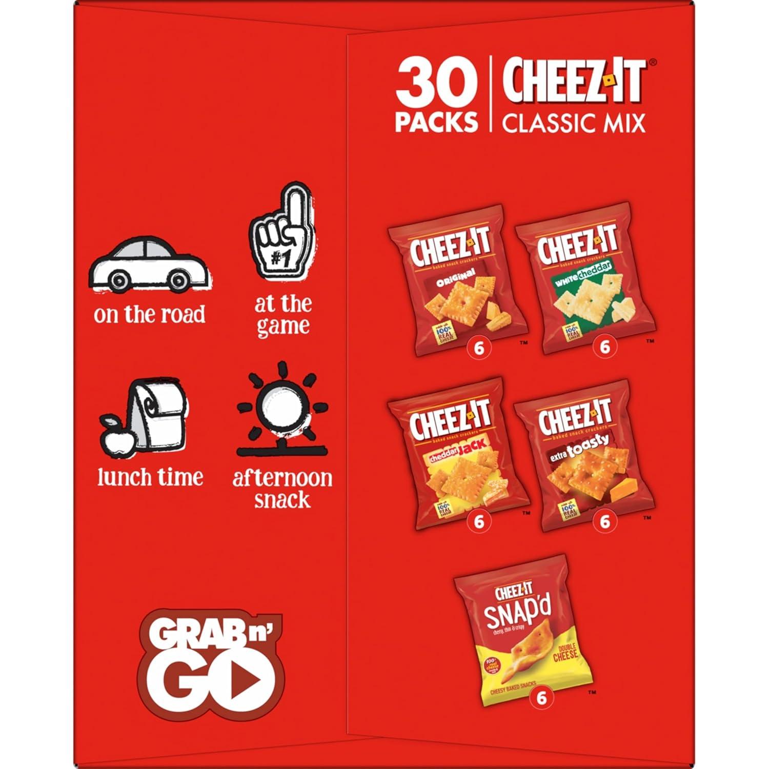 image:imageCheezIt Cheese Crackers Baked Snack Crackers Lunch Snacks Variety Pack 121oz Box 12 PacksVariety Pack