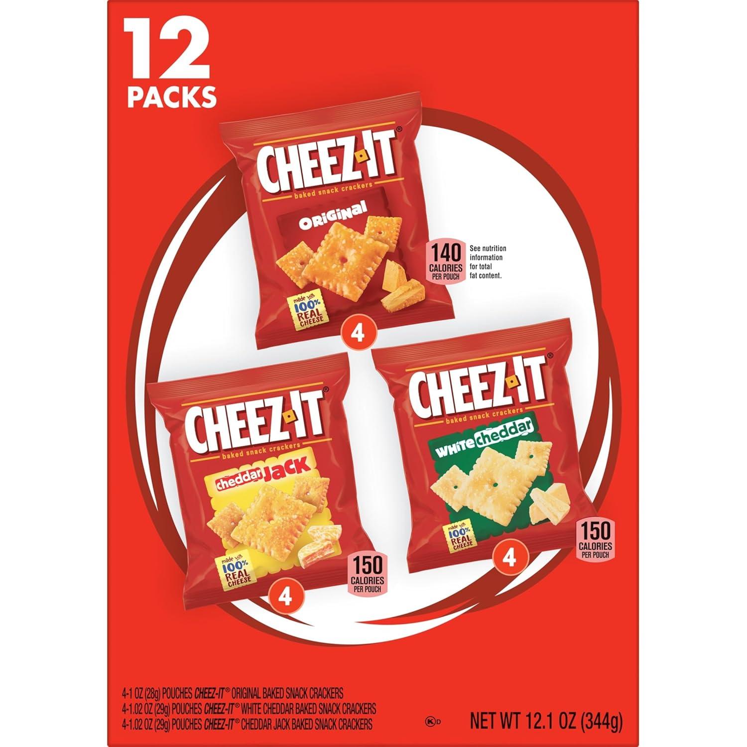 image:imageCheezIt Cheese Crackers Baked Snack Crackers Lunch Snacks Variety Pack 121oz Box 12 PacksVariety Pack