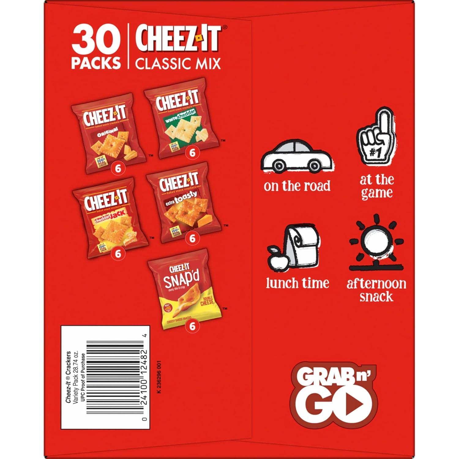 image:imageCheezIt Cheese Crackers Baked Snack Crackers Lunch Snacks Variety Pack 121oz Box 12 PacksVariety Pack