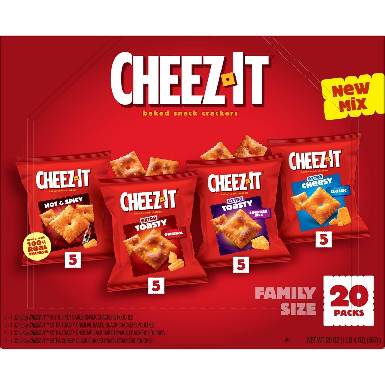 image:imageCheezIt Cheese Crackers Baked Snack Crackers Lunch Snacks Variety Pack 121oz Box 12 PacksVariety Pack