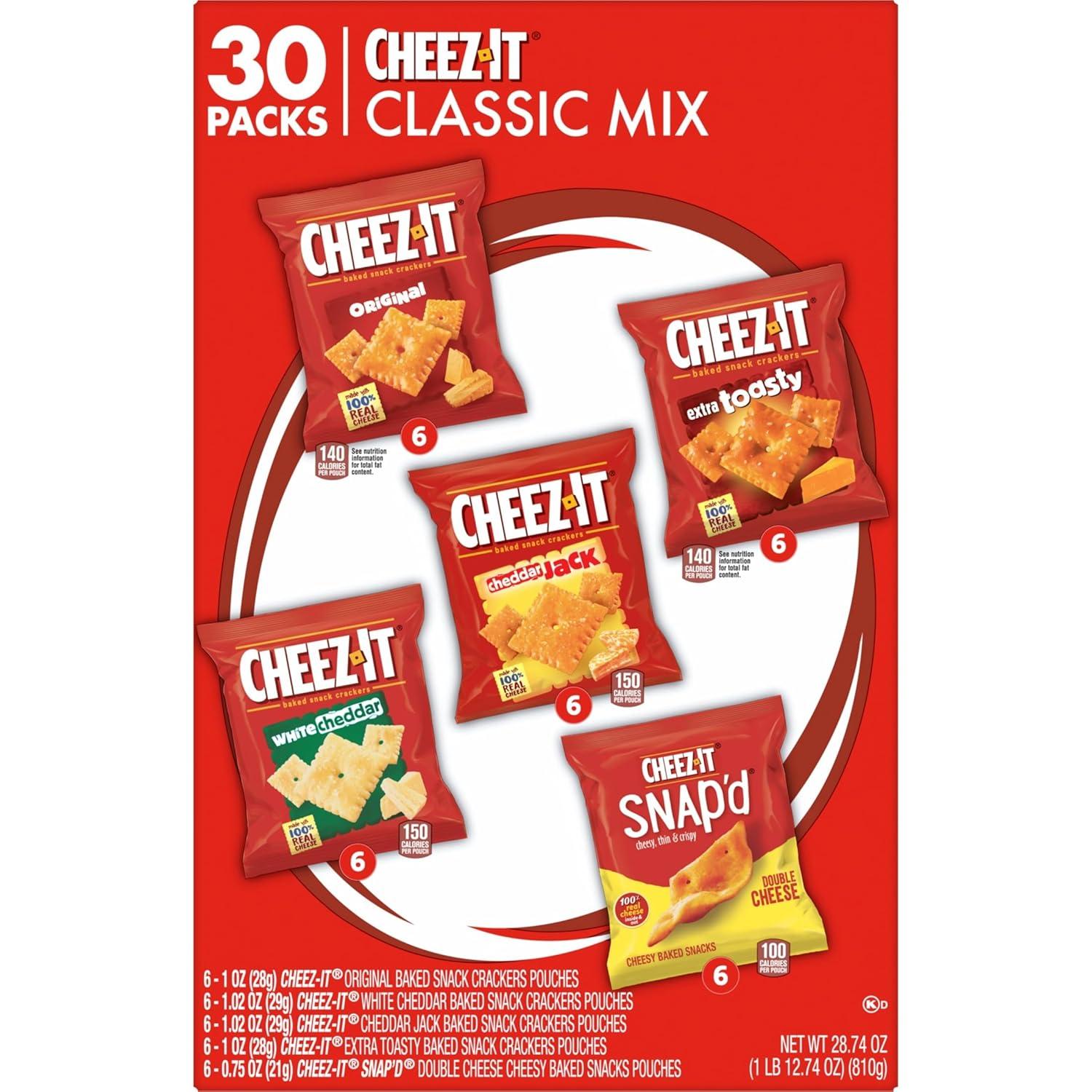 image:imageCheezIt Cheese Crackers Baked Snack Crackers Lunch Snacks Variety Pack 121oz Box 12 PacksVariety Pack