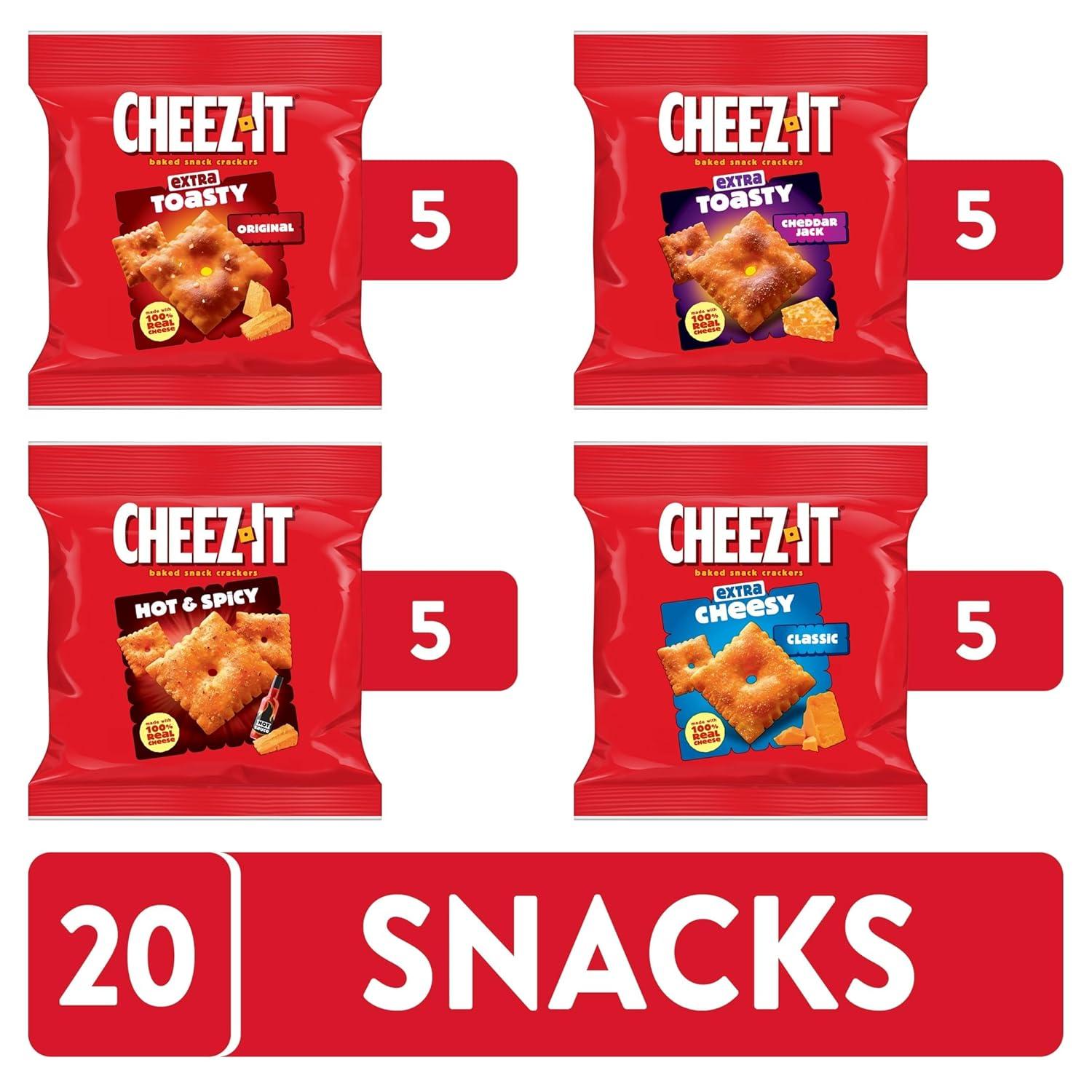 image:imageCheezIt Cheese Crackers Baked Snack Crackers Lunch Snacks Variety Pack 121oz Box 12 PacksVariety Pack