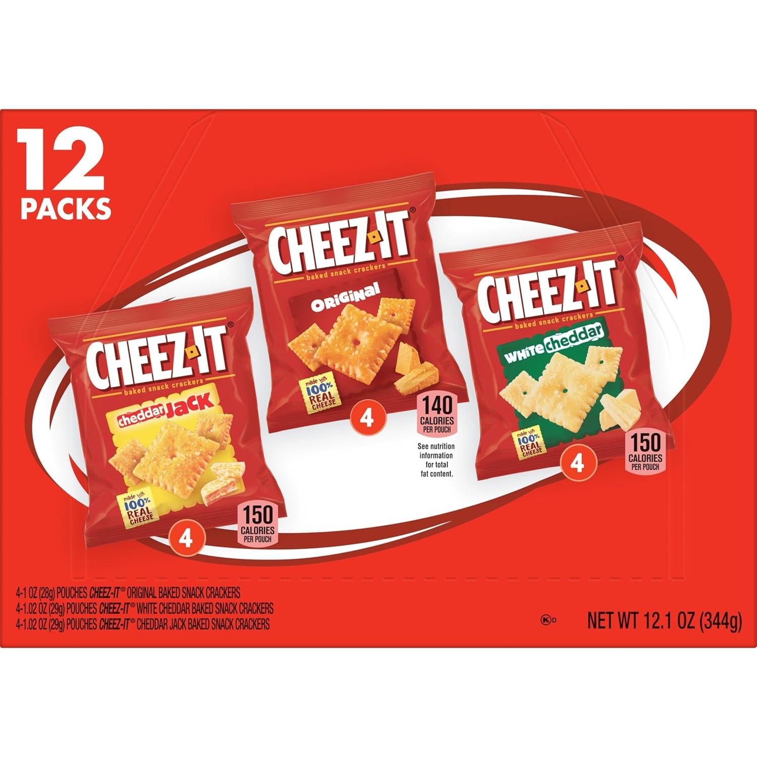 image:imageCheezIt Cheese Crackers Baked Snack Crackers Lunch Snacks Variety Pack 121oz Box 12 PacksVariety Pack