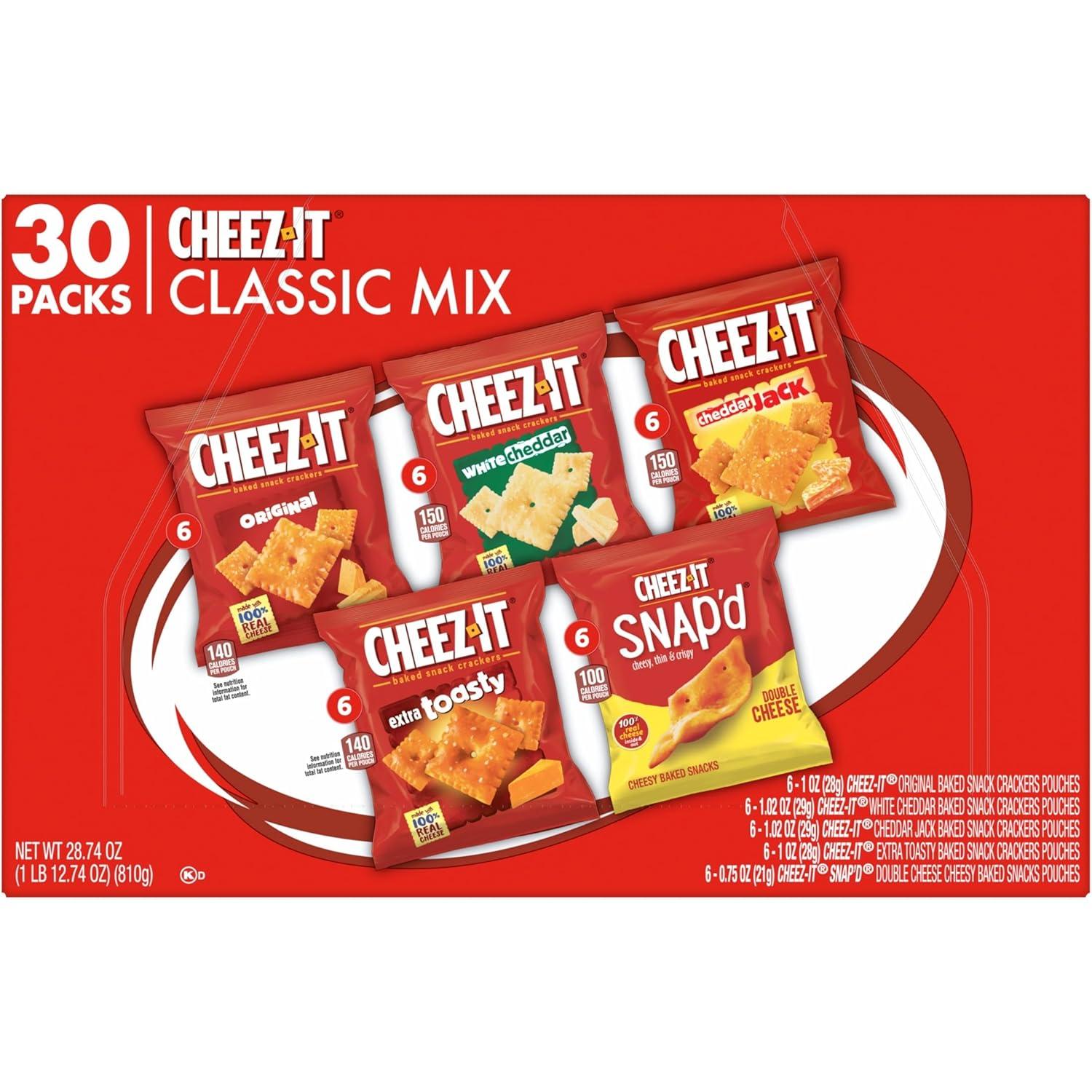 image:imageCheezIt Cheese Crackers Baked Snack Crackers Lunch Snacks Variety Pack 121oz Box 12 PacksVariety Pack