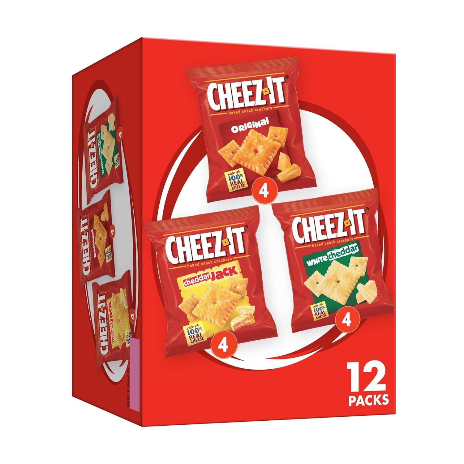 image:imageCheezIt Cheese Crackers Baked Snack Crackers Lunch Snacks Variety Pack 121oz Box 12 PacksVariety Pack