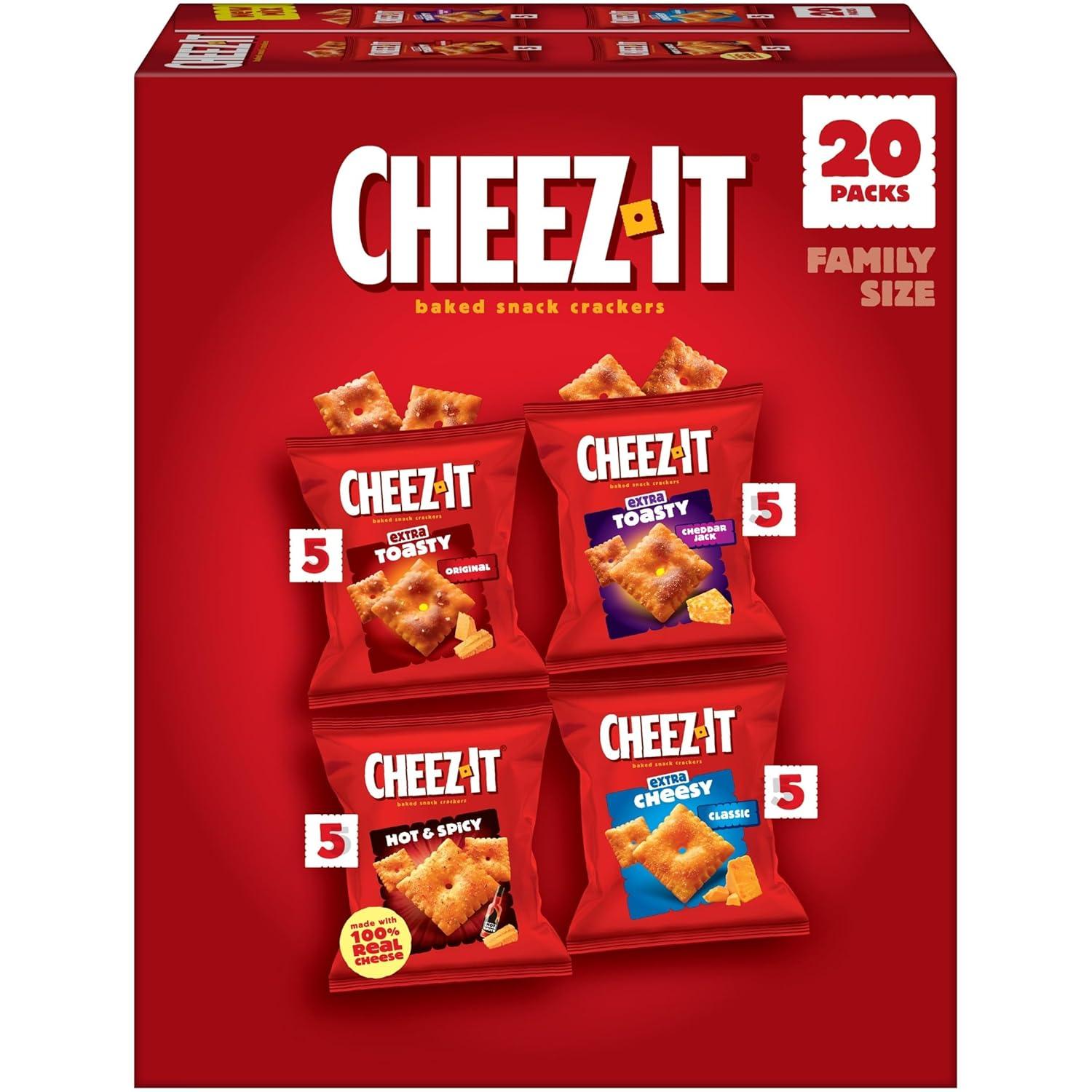 image:imageCheezIt Cheese Crackers Baked Snack Crackers Lunch Snacks Variety Pack 121oz Box 12 PacksVariety Pack
