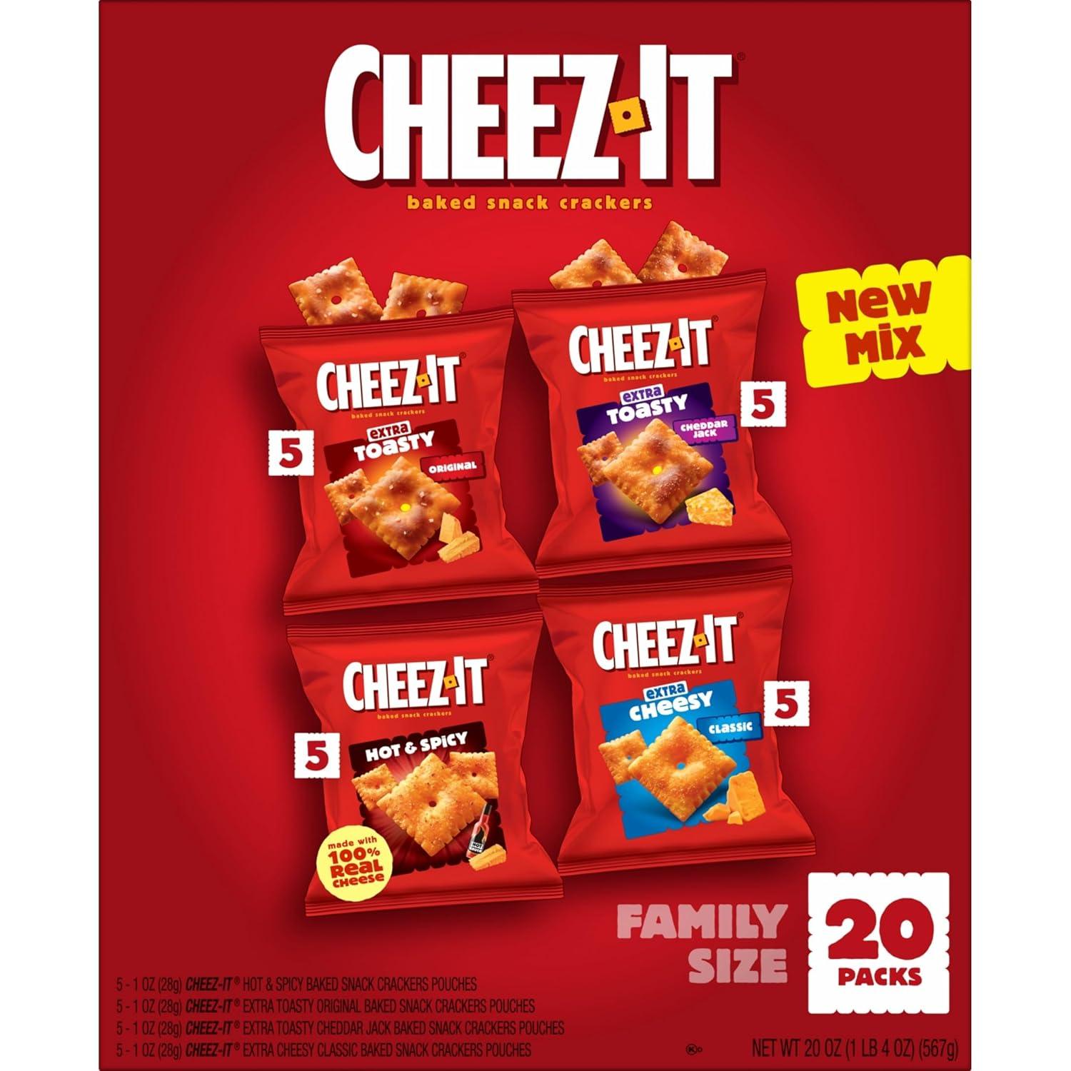 image:imageCheezIt Cheese Crackers Baked Snack Crackers Lunch Snacks Variety Pack 121oz Box 12 PacksVariety Pack