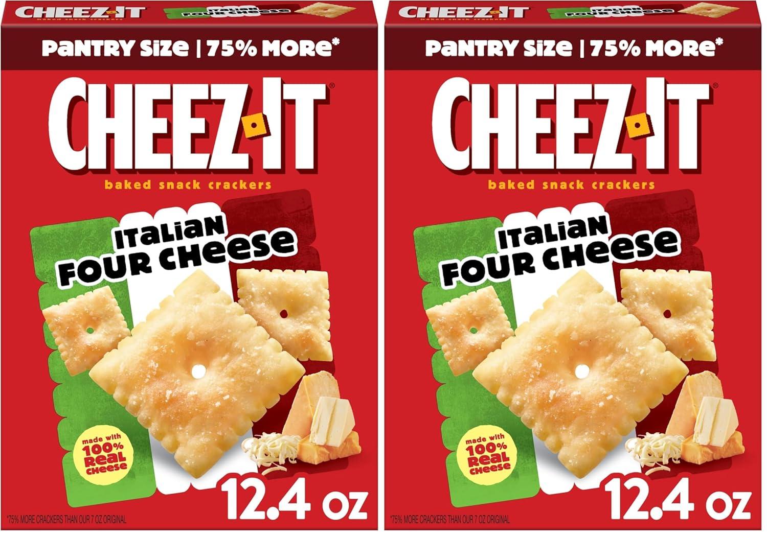 image:imageCheezIt Cheese Crackers Baked Snack Crackers Office and Kids Snacks Italian Four Cheese 124oz Box 1 BoxItalian Four Cheese