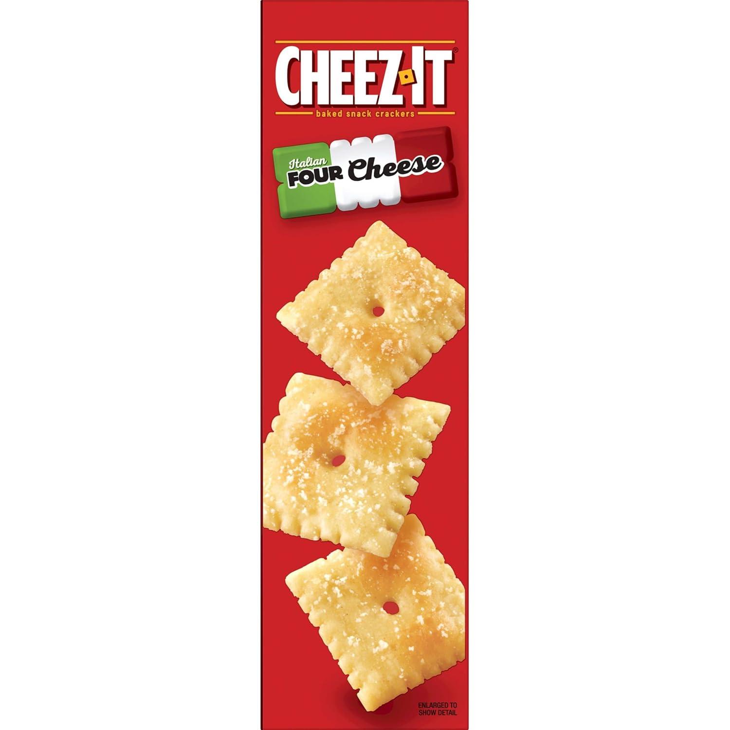 image:imageCheezIt Cheese Crackers Baked Snack Crackers Office and Kids Snacks Italian Four Cheese 124oz Box 1 BoxItalian Four Cheese