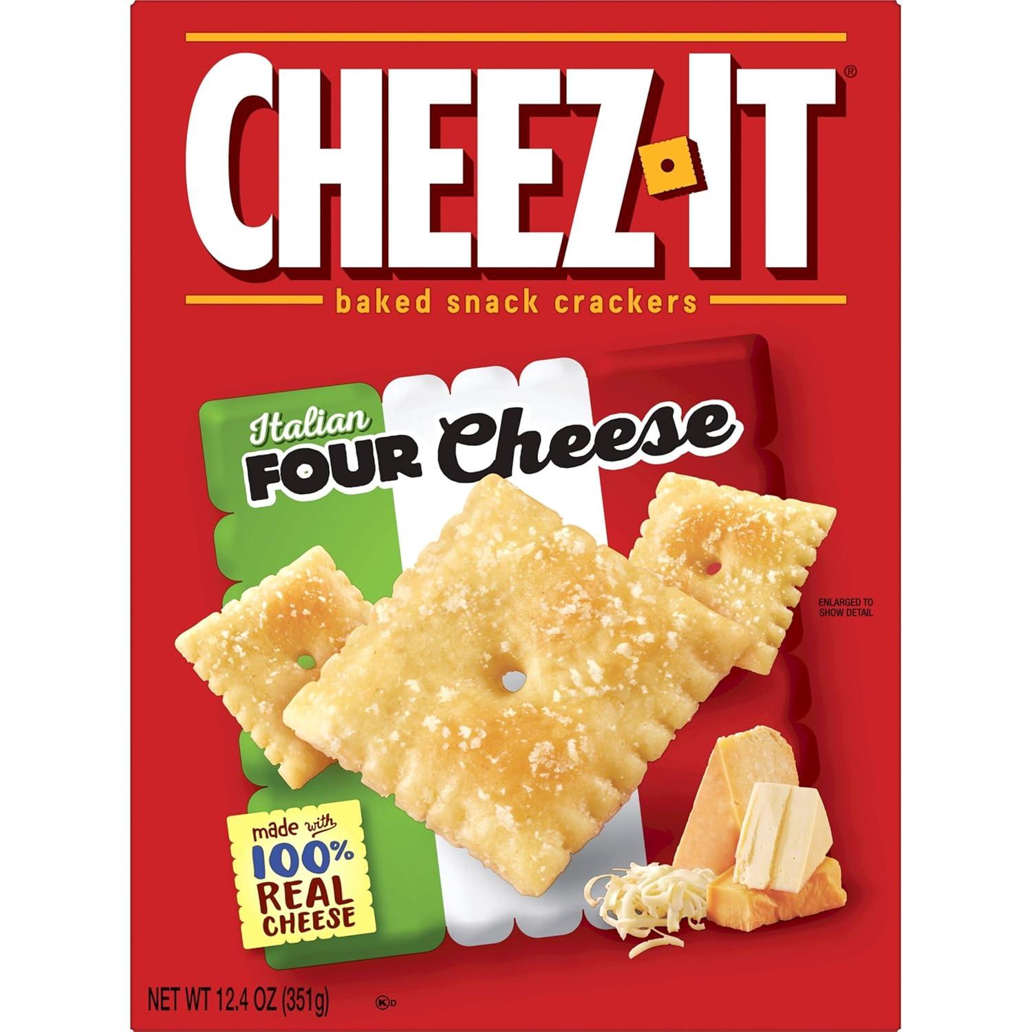 image:imageCheezIt Cheese Crackers Baked Snack Crackers Office and Kids Snacks Italian Four Cheese 124oz Box 1 BoxItalian Four Cheese