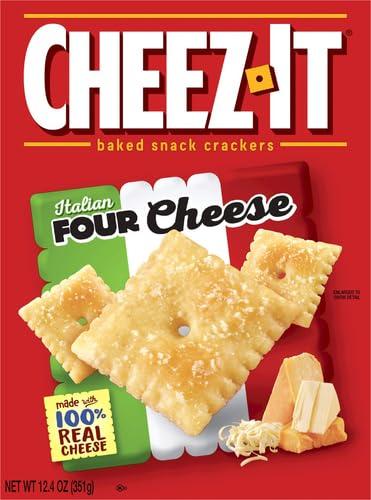 image:imageCheezIt Cheese Crackers Baked Snack Crackers Office and Kids Snacks Italian Four Cheese 124oz Box 1 BoxItalian Four Cheese