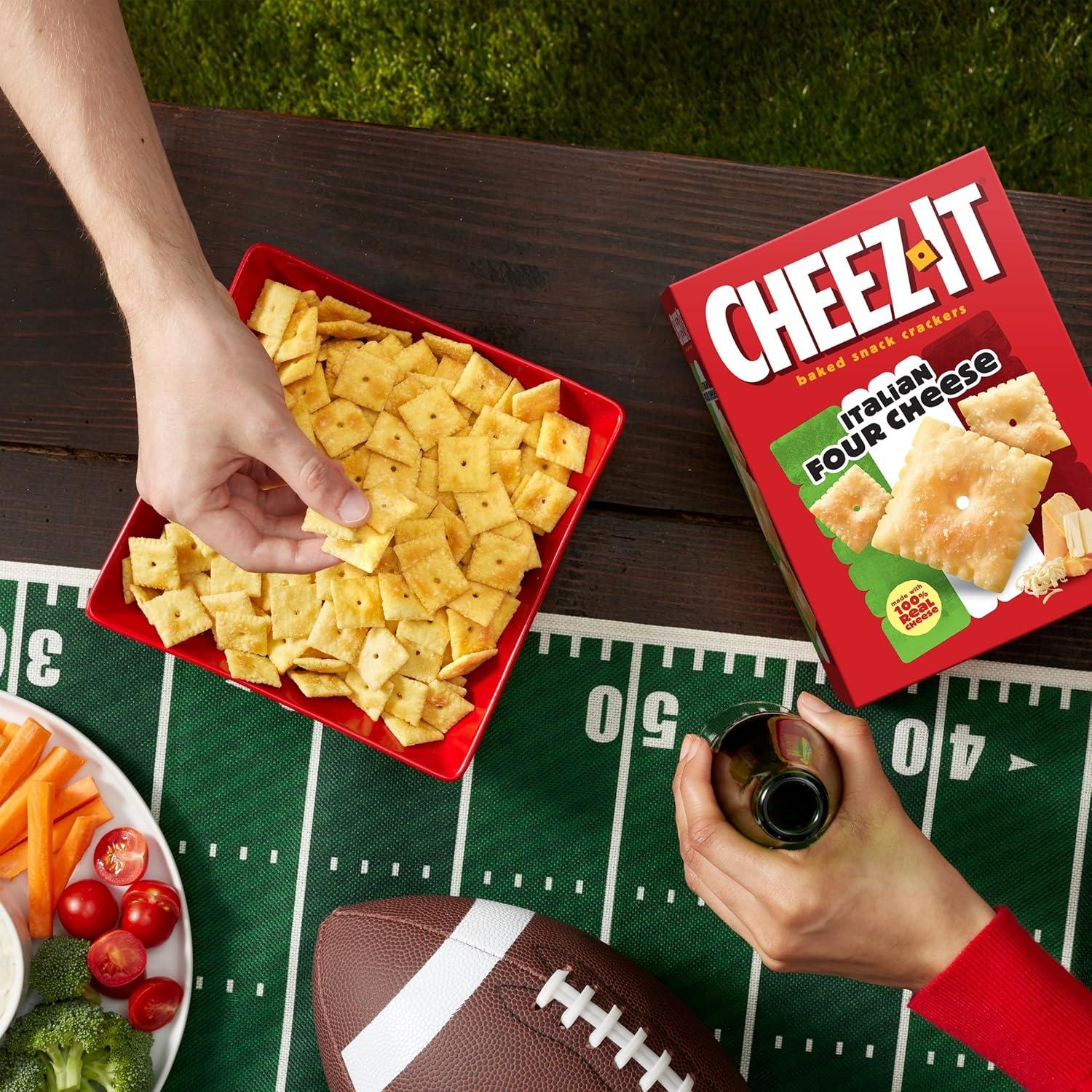 image:imageCheezIt Cheese Crackers Baked Snack Crackers Office and Kids Snacks Italian Four Cheese 124oz Box 1 BoxItalian Four Cheese