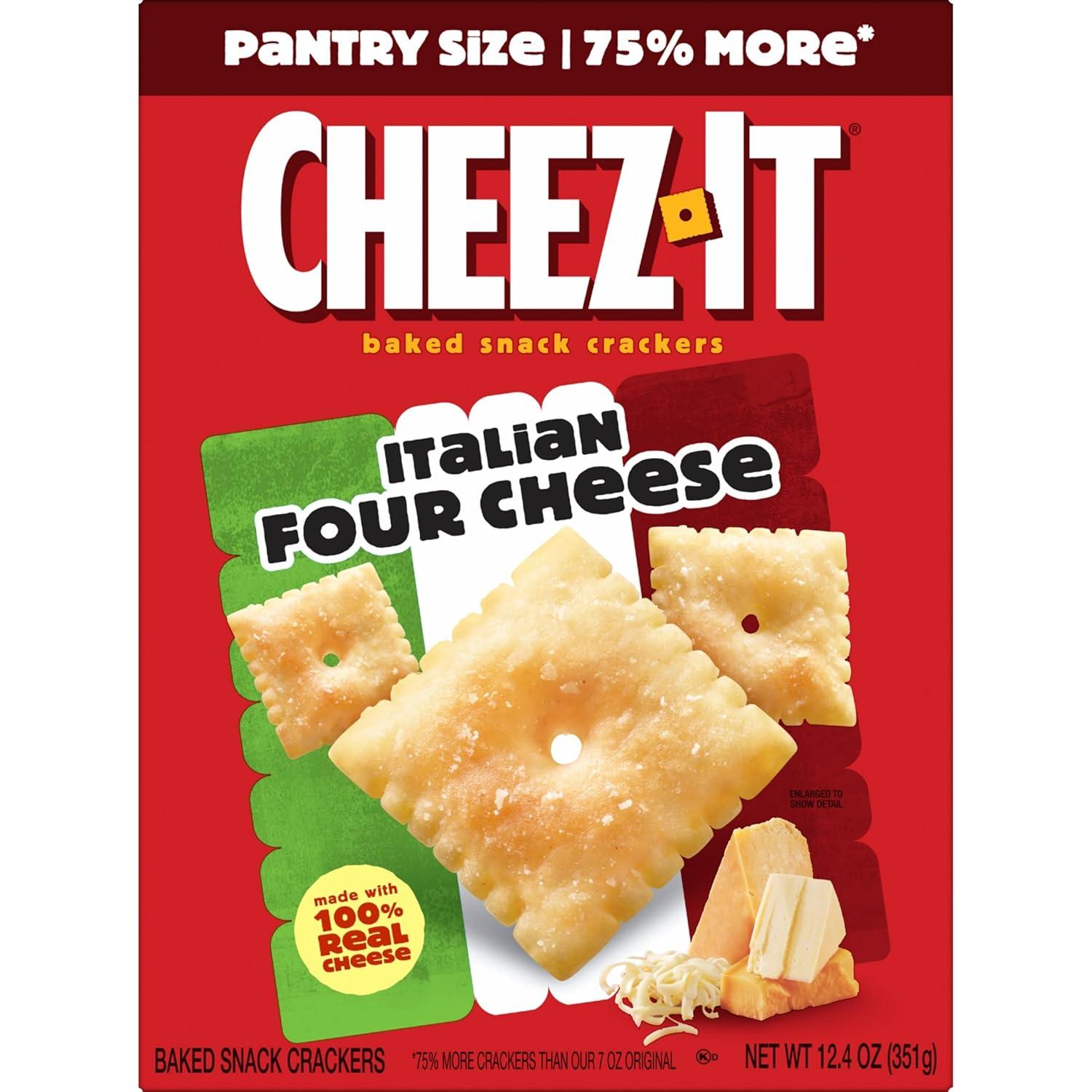 image:imageCheezIt Cheese Crackers Baked Snack Crackers Office and Kids Snacks Italian Four Cheese 124oz Box 1 BoxItalian Four Cheese