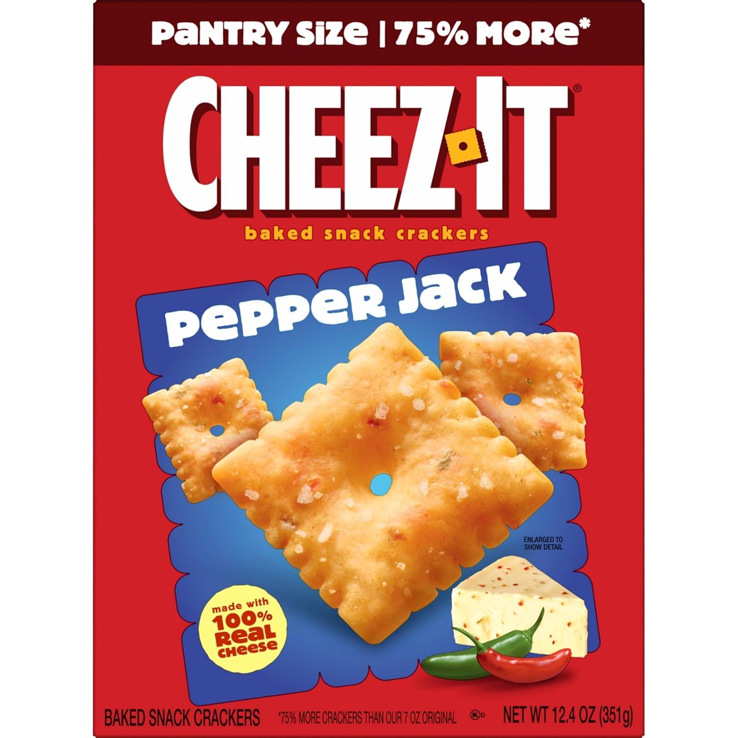 image:imageCheezIt Cheese Crackers Baked Snack Crackers Office and Kids Snacks Pepper Jack 124oz Box 1 Box