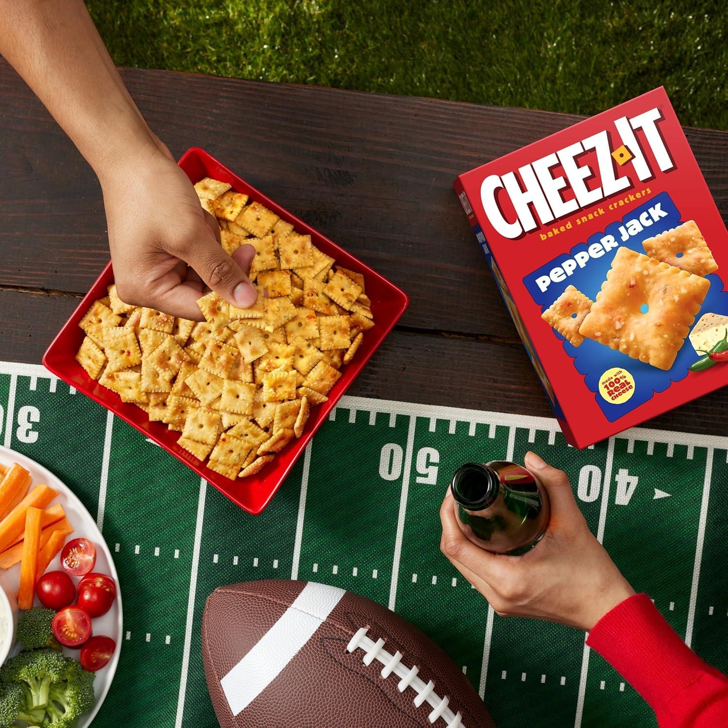 image:imageCheezIt Cheese Crackers Baked Snack Crackers Office and Kids Snacks Pepper Jack 124oz Box 1 Box