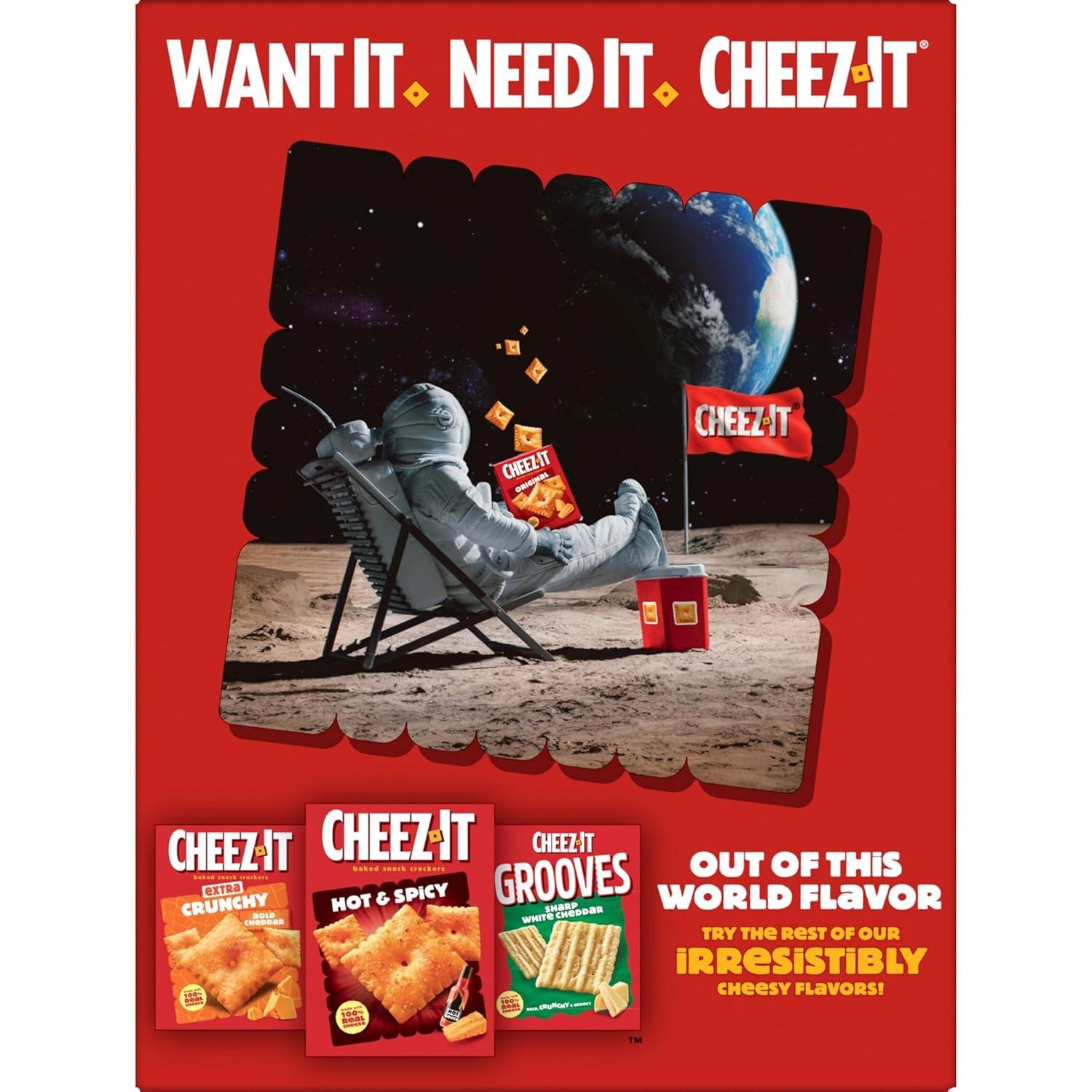 image:imageCheezIt Cheese Crackers Baked Snack Crackers Single Serve Extra Toasty 40 Pouches21 Ounce Pack of 1