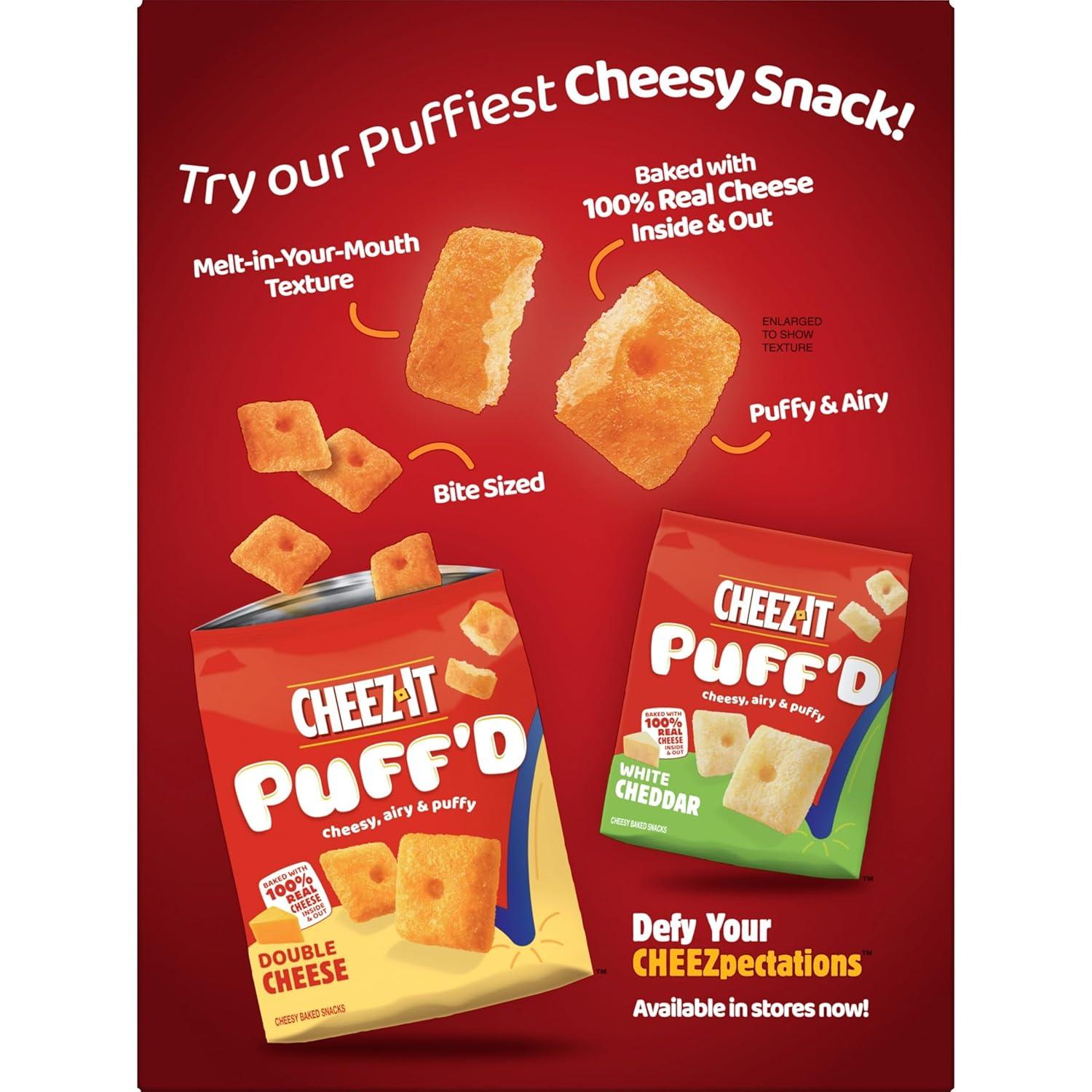 image:imageCheezIt DUOZ Baked Snack Crackers Lunch Snacks Bacon and Cheddar 124oz Box 1 BoxBacon Cheddar