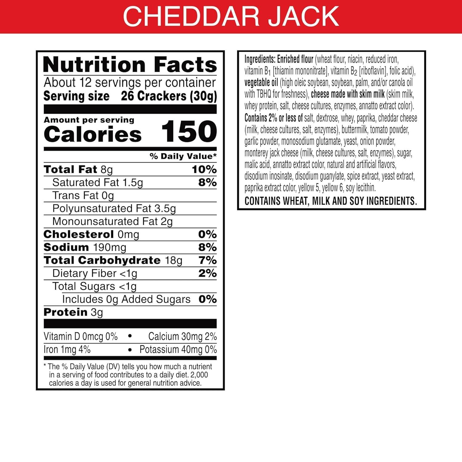 image:imageCheezIt Grooves Cheese Crackers Crunchy Snack Crackers Lunch Snacks Zesty Cheddar Ranch 9oz Box 1 BoxExtra Toasty Cheddar Jack