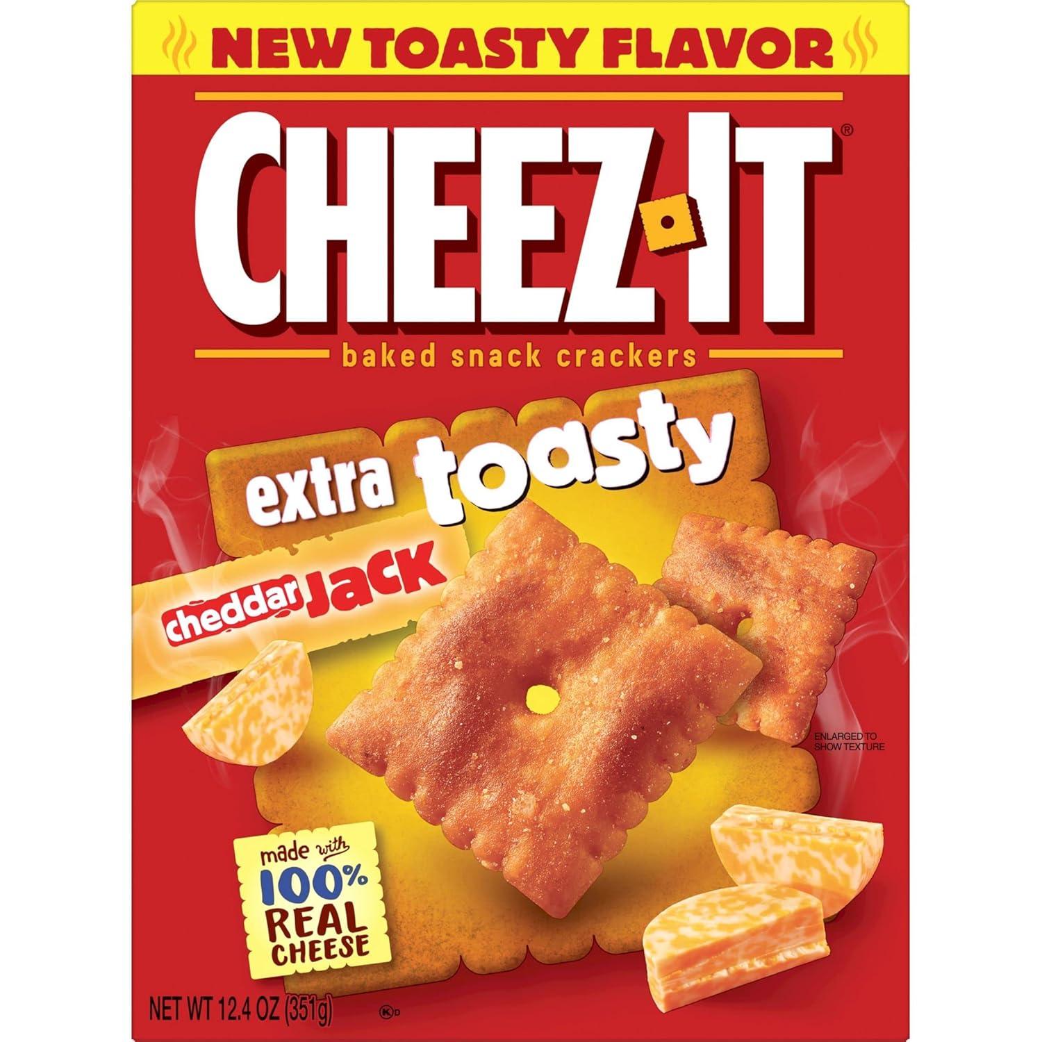 image:imageCheezIt Grooves Cheese Crackers Crunchy Snack Crackers Lunch Snacks Zesty Cheddar Ranch 9oz Box 1 BoxExtra Toasty Cheddar Jack