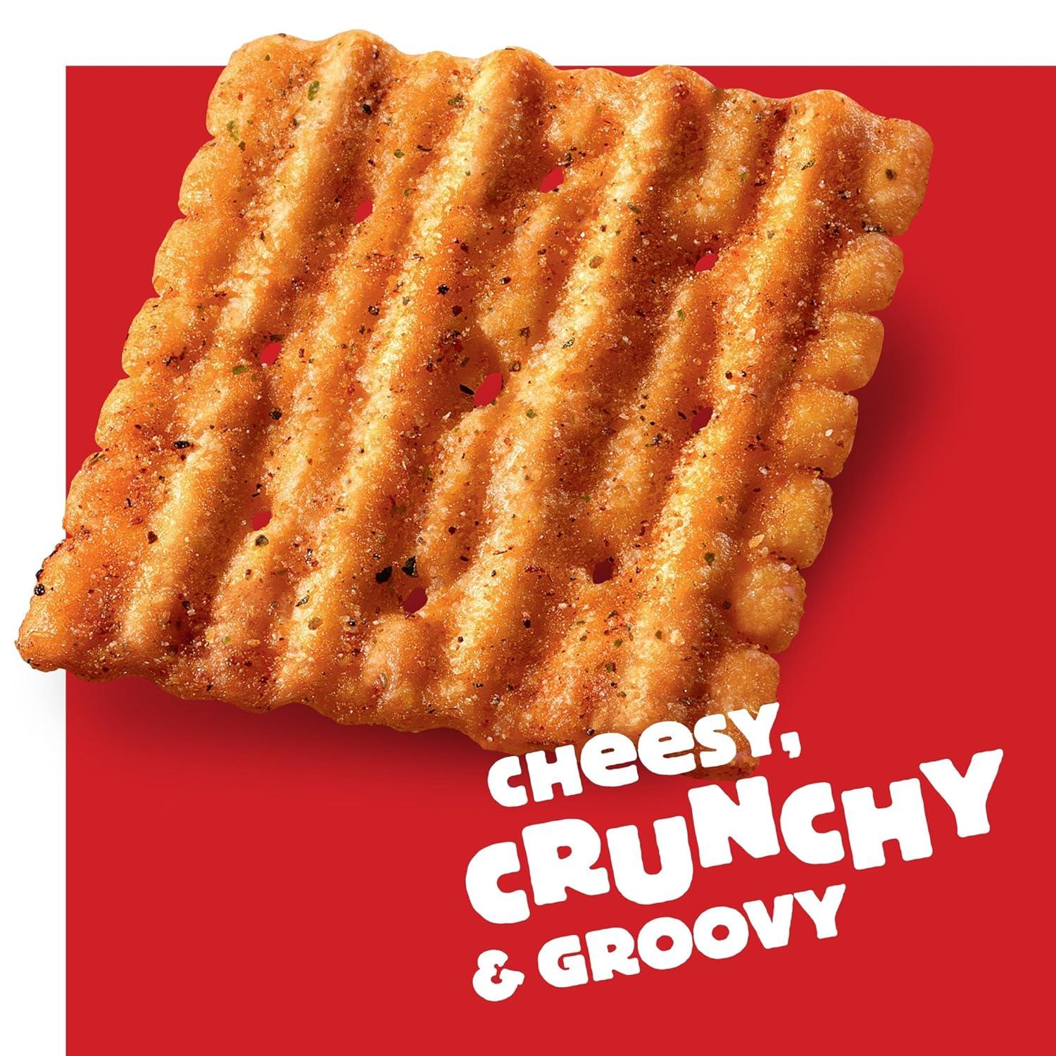 image:imageCheezIt Grooves Crunchy Cheese Crackers Snack Crackers Lunch Snacks Family Size Sharp White Cheddar 17oz Box 1 BoxLoaded Nacho