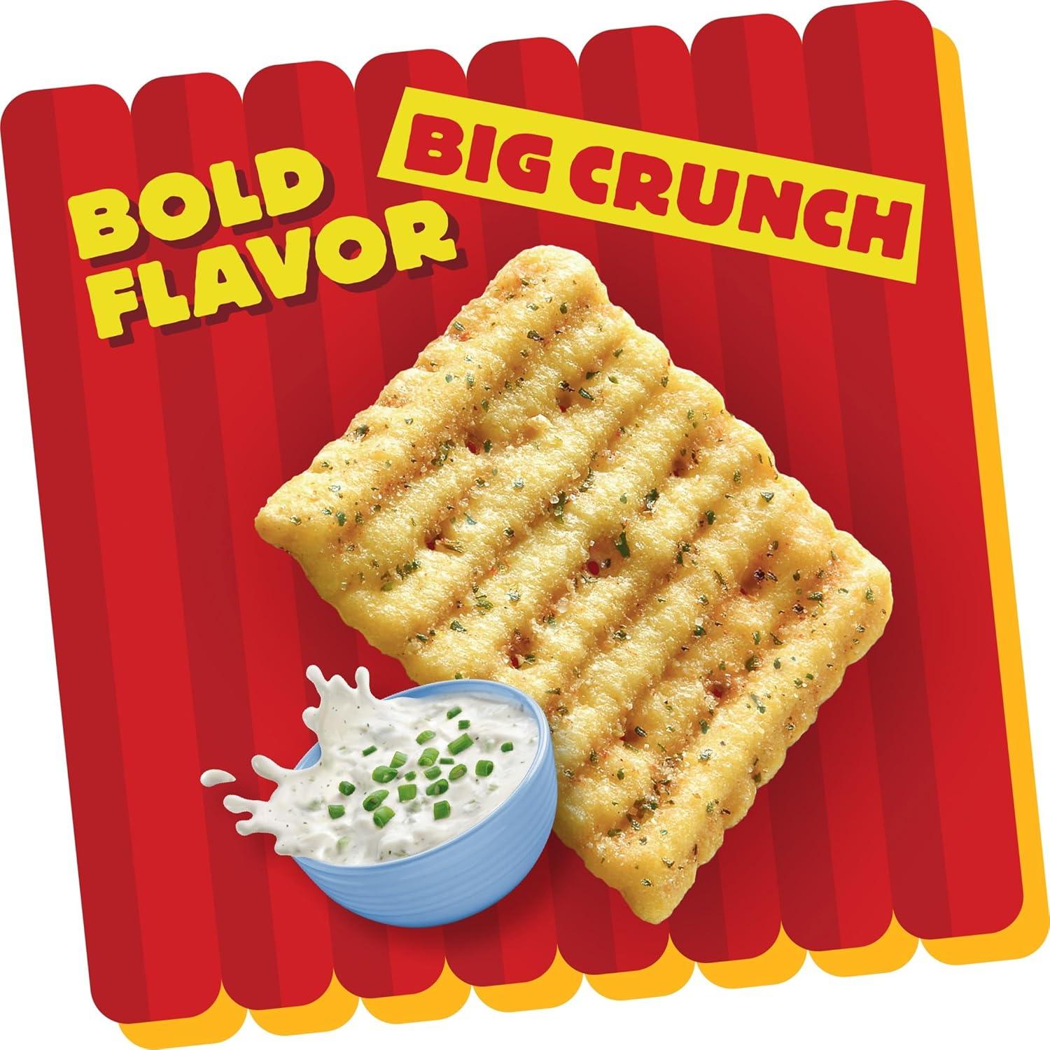 image:imageCheezIt Grooves Crunchy Cheese Crackers Snack Crackers Lunch Snacks Family Size Sharp White Cheddar 17oz Box 1 BoxZesty Cheddar Ranch