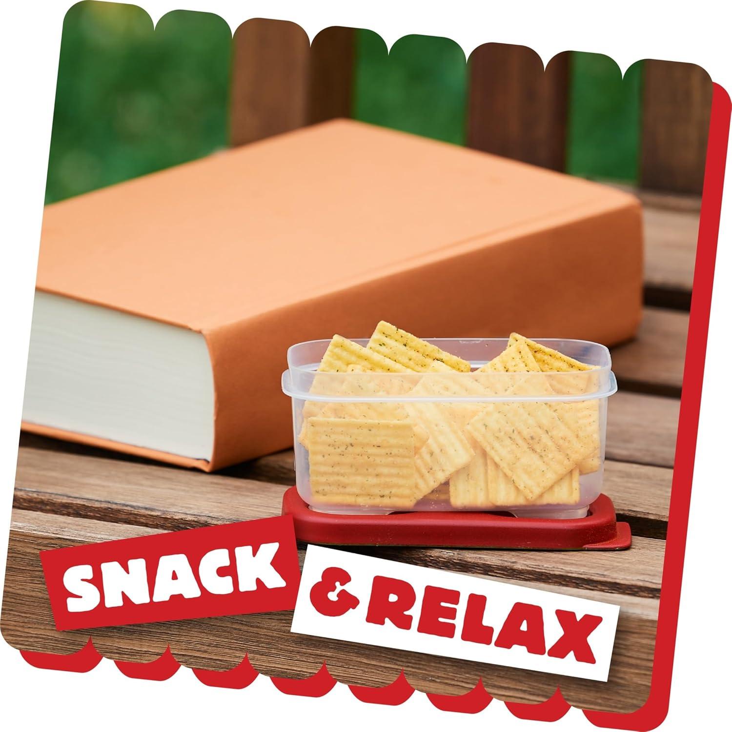 image:imageCheezIt Grooves Crunchy Cheese Crackers Snack Crackers Lunch Snacks Family Size Sharp White Cheddar 17oz Box 1 BoxZesty Cheddar Ranch