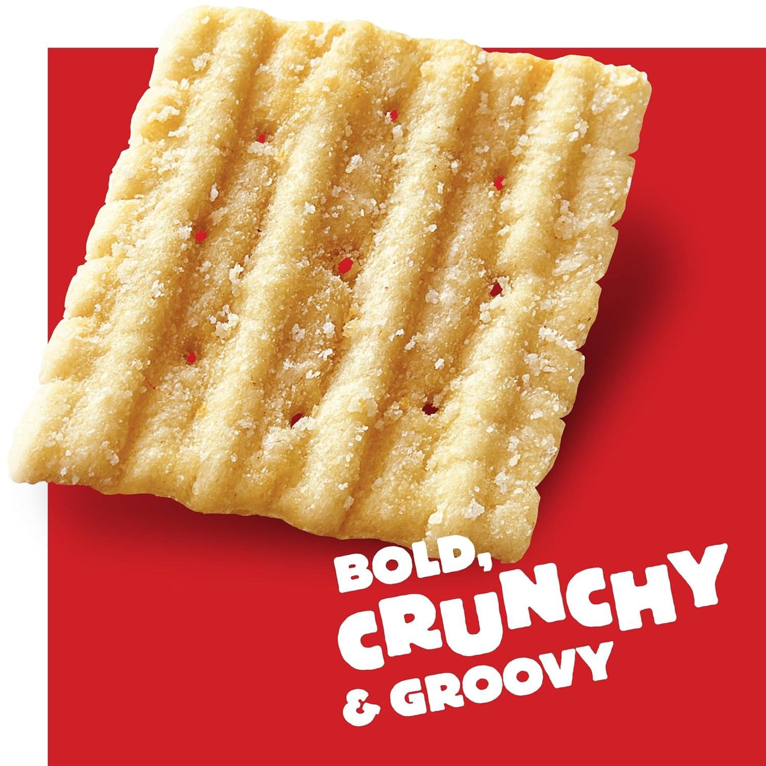 image:imageCheezIt Grooves Crunchy Cheese Crackers Snack Crackers Lunch Snacks Sharp White Cheddar 9oz Box 1 Box