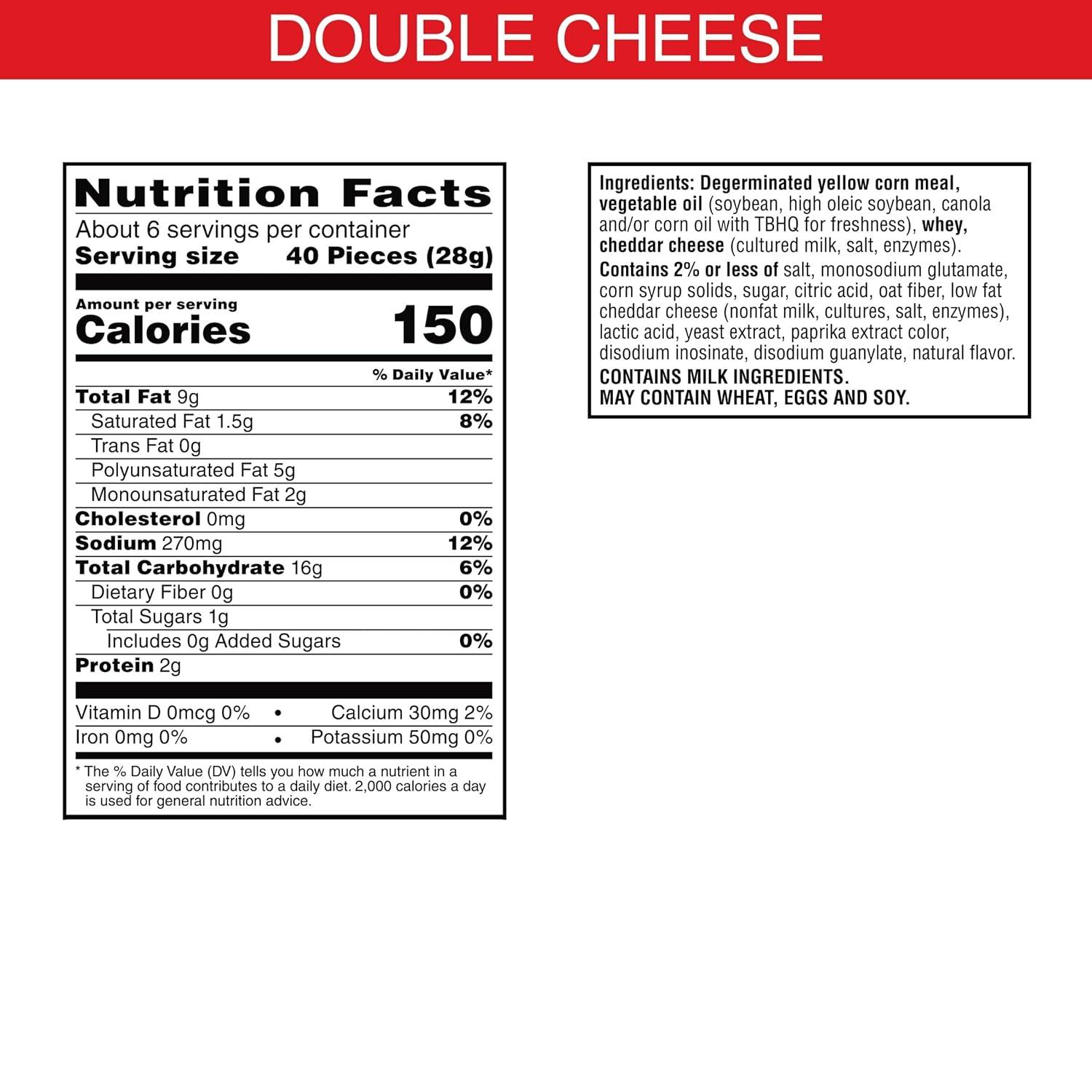 image:imageCheezIt Puffd Cheesy Baked Snacks Puffed Snack Crackers Kids Snacks Double Cheese 575oz Bag 1 Bag