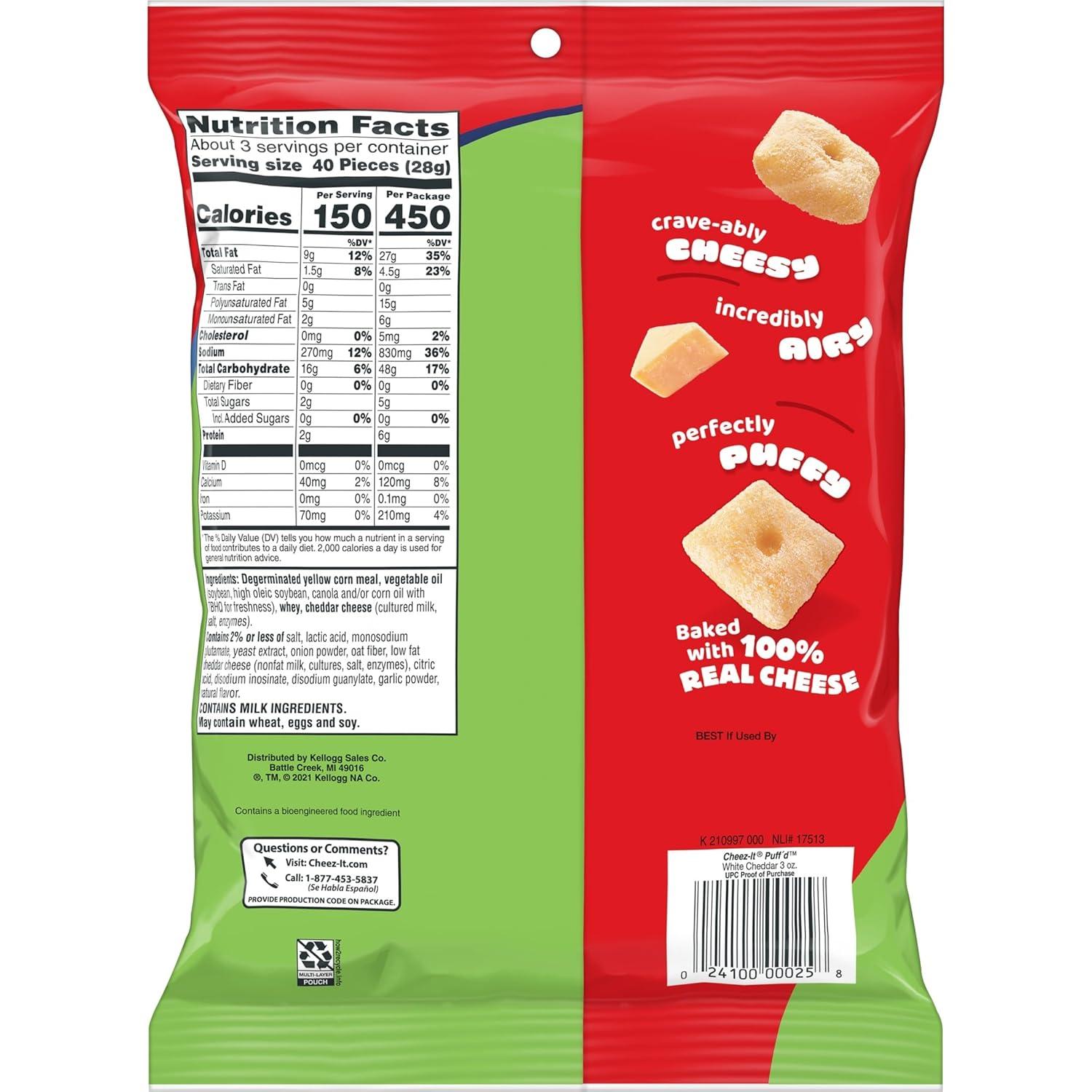 image:imageCheezIt Puffd Double Cheese 3oz 6ctWhite Cheddar
