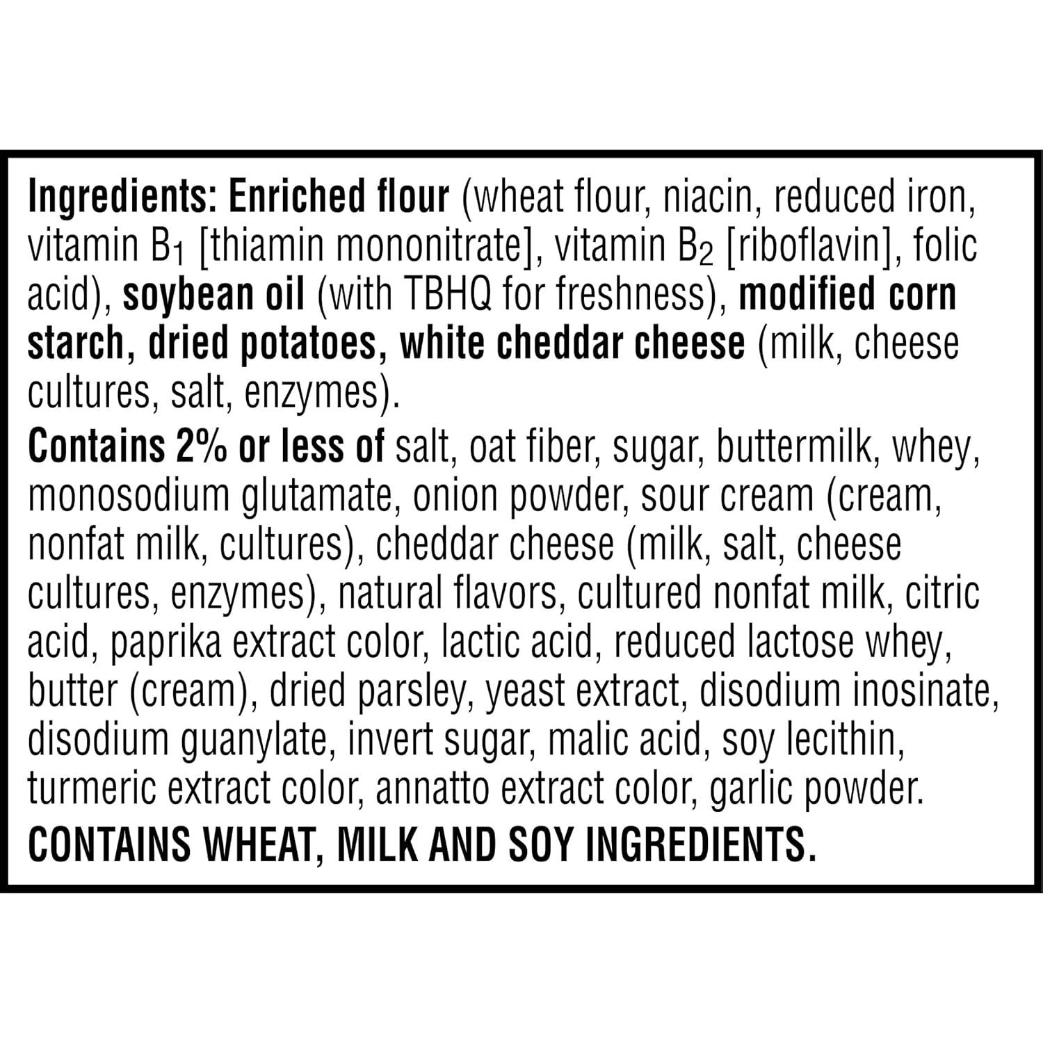 image:imageCheezIt Snapd Cheese Cracker Chips Thin Crisps Lunch Snacks Cheddar Sour Cream and Onion 75oz Bag 1 Bag