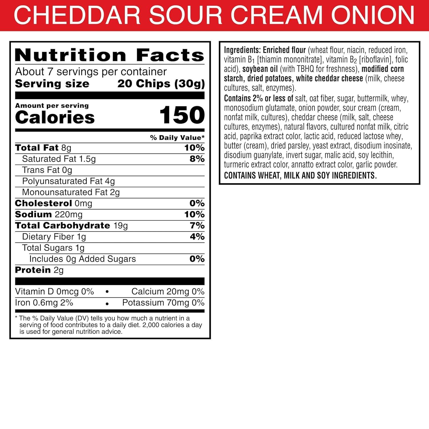 image:imageCheezIt Snapd Cheese Cracker Chips Thin Crisps Lunch Snacks Cheddar Sour Cream and Onion 75oz Bag 1 Bag