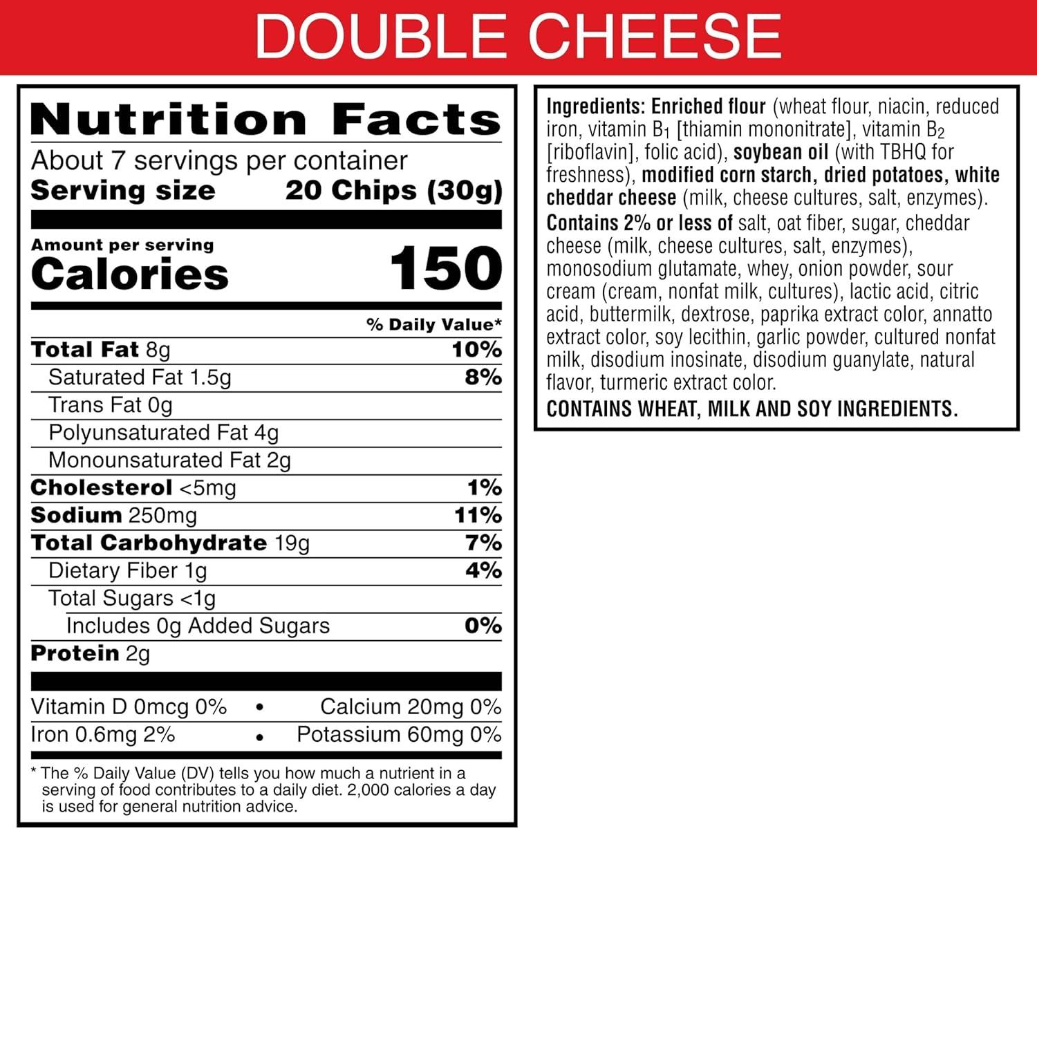 image:imageCheezIt Snapd Cheese Cracker Chips Thin Crisps Lunch Snacks Double Cheese 75oz Bag 1 Bag