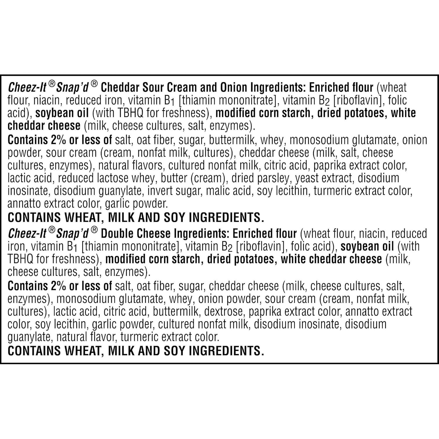 image:imageCheezIt Snapd Cheese Cracker Chips Thin Crisps Lunch Snacks Double Cheese 9oz Box 12 PouchesVariety Pack
