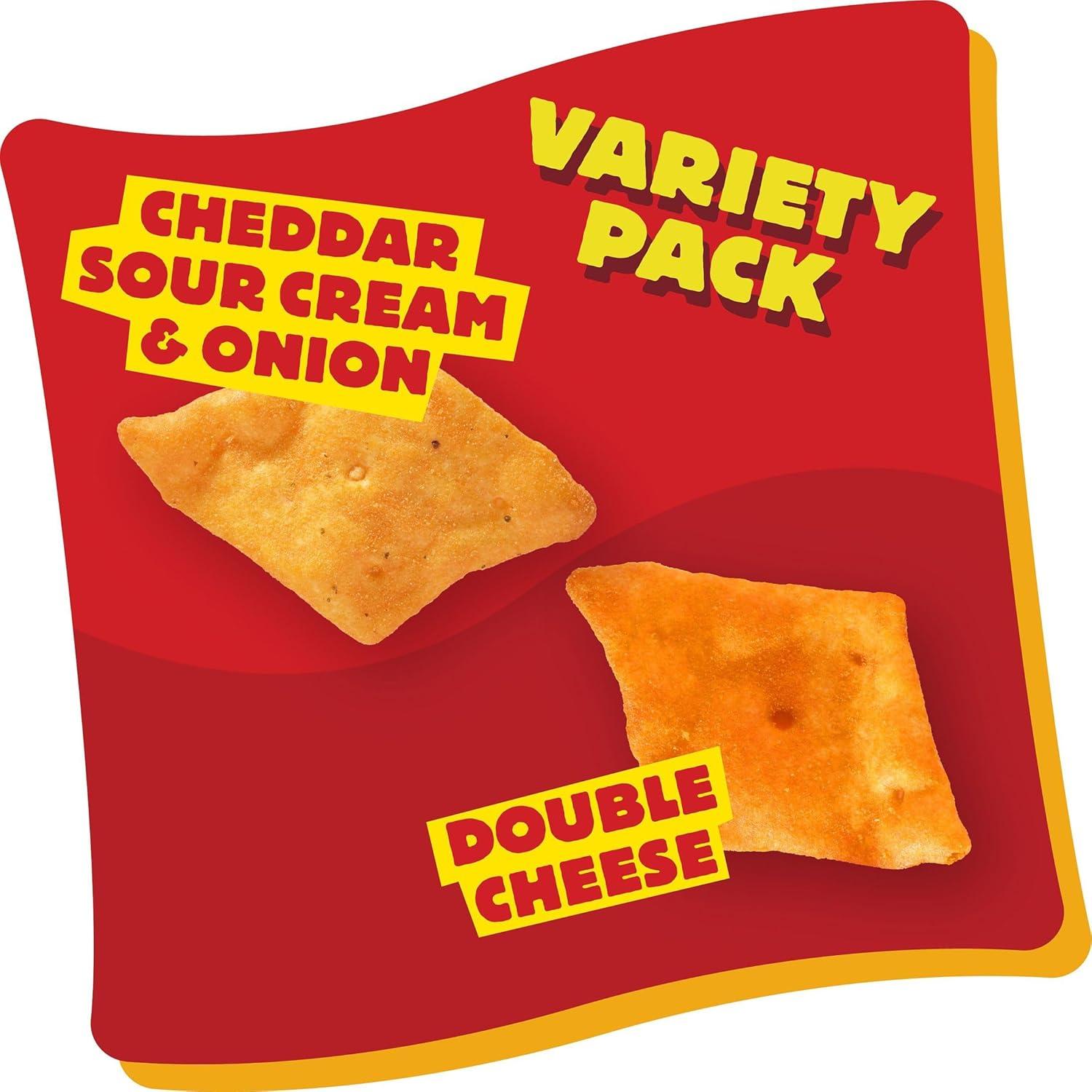 image:imageCheezIt Snapd Cheese Cracker Chips Thin Crisps Lunch Snacks Double Cheese 9oz Box 12 PouchesVariety Pack